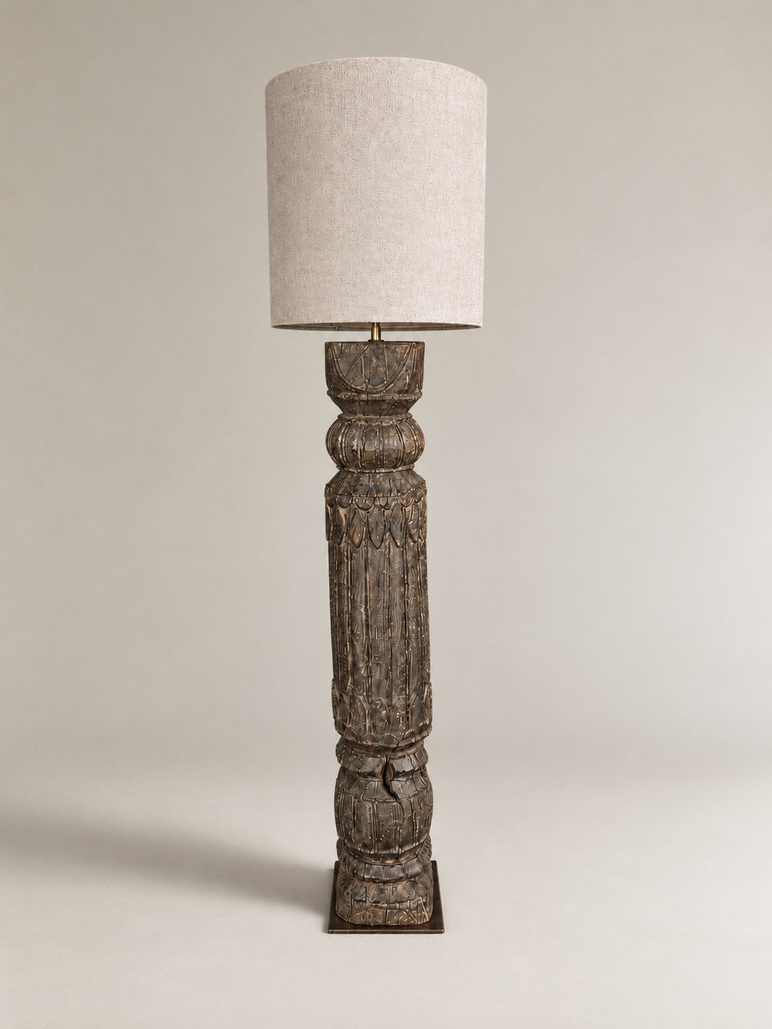 antique pillar floor lamp