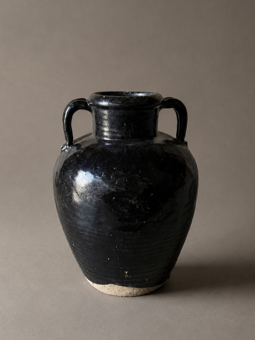 Shanxi black - tall vessel / handle No. 4