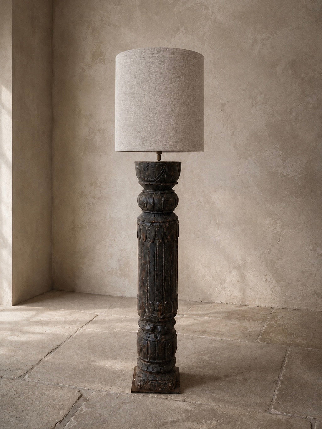 antique pillar floor lamp