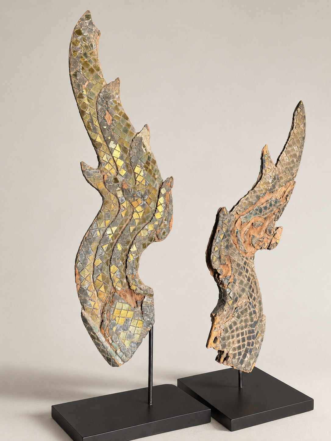 pair of antique Burmese chofas
