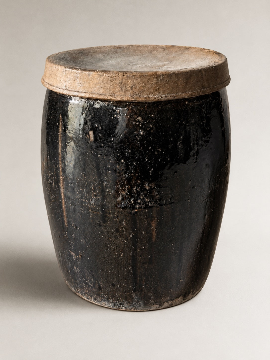 Antique Chinese apothecary jar w/ lid – No. 4