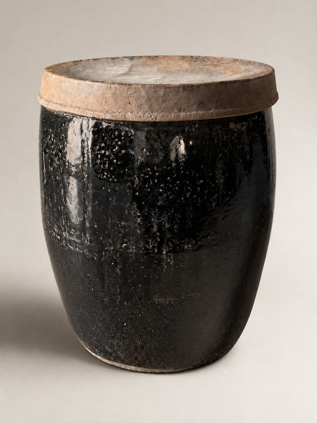Antique Chinese apothecary jar w/ lid – No. 4