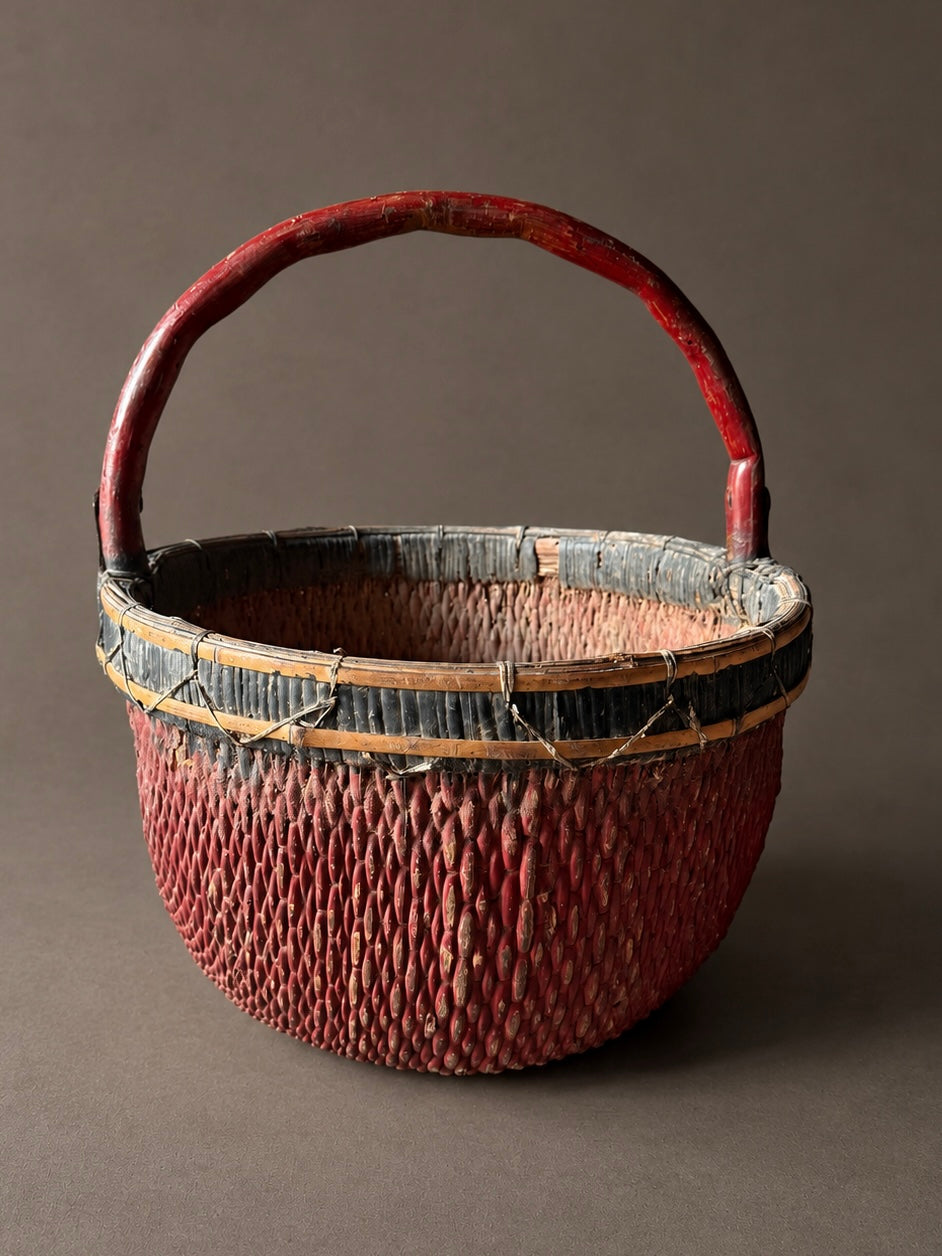 antique basket w/ handle No. 5