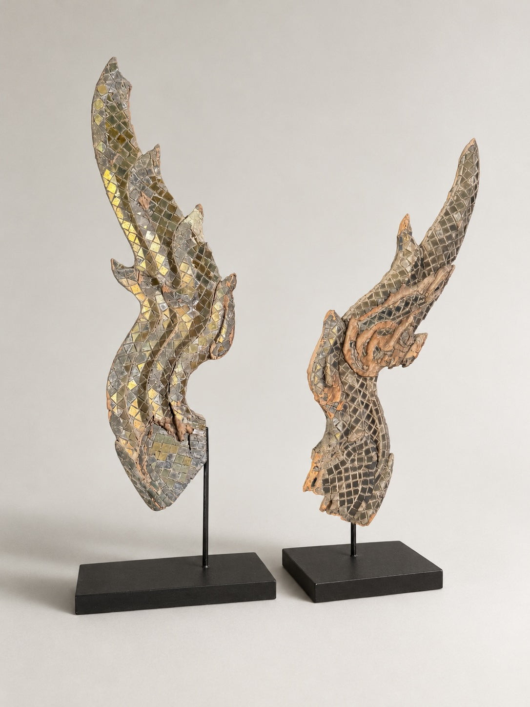 pair of antique Burmese chofas