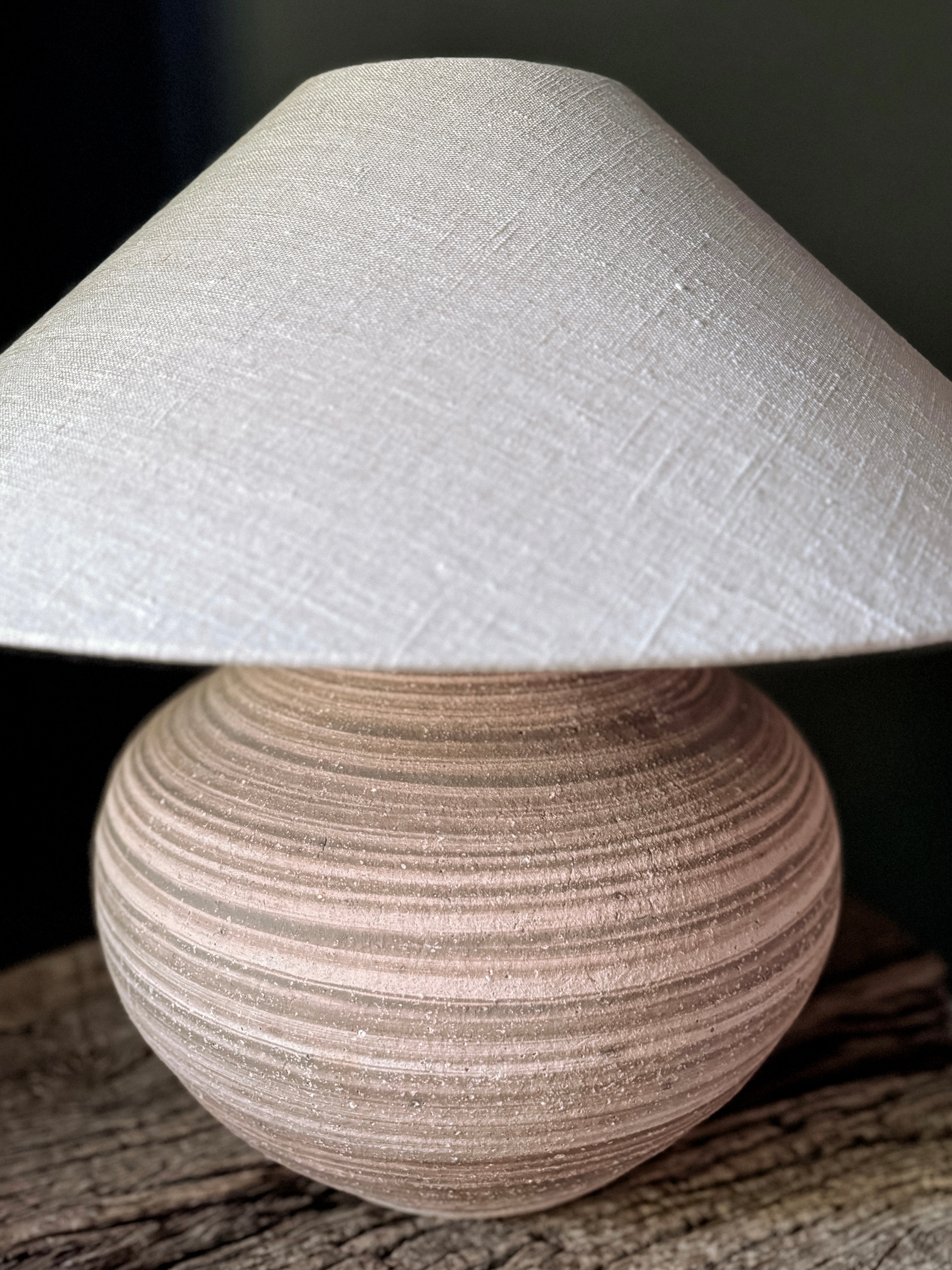 table lamp old striped jar #1