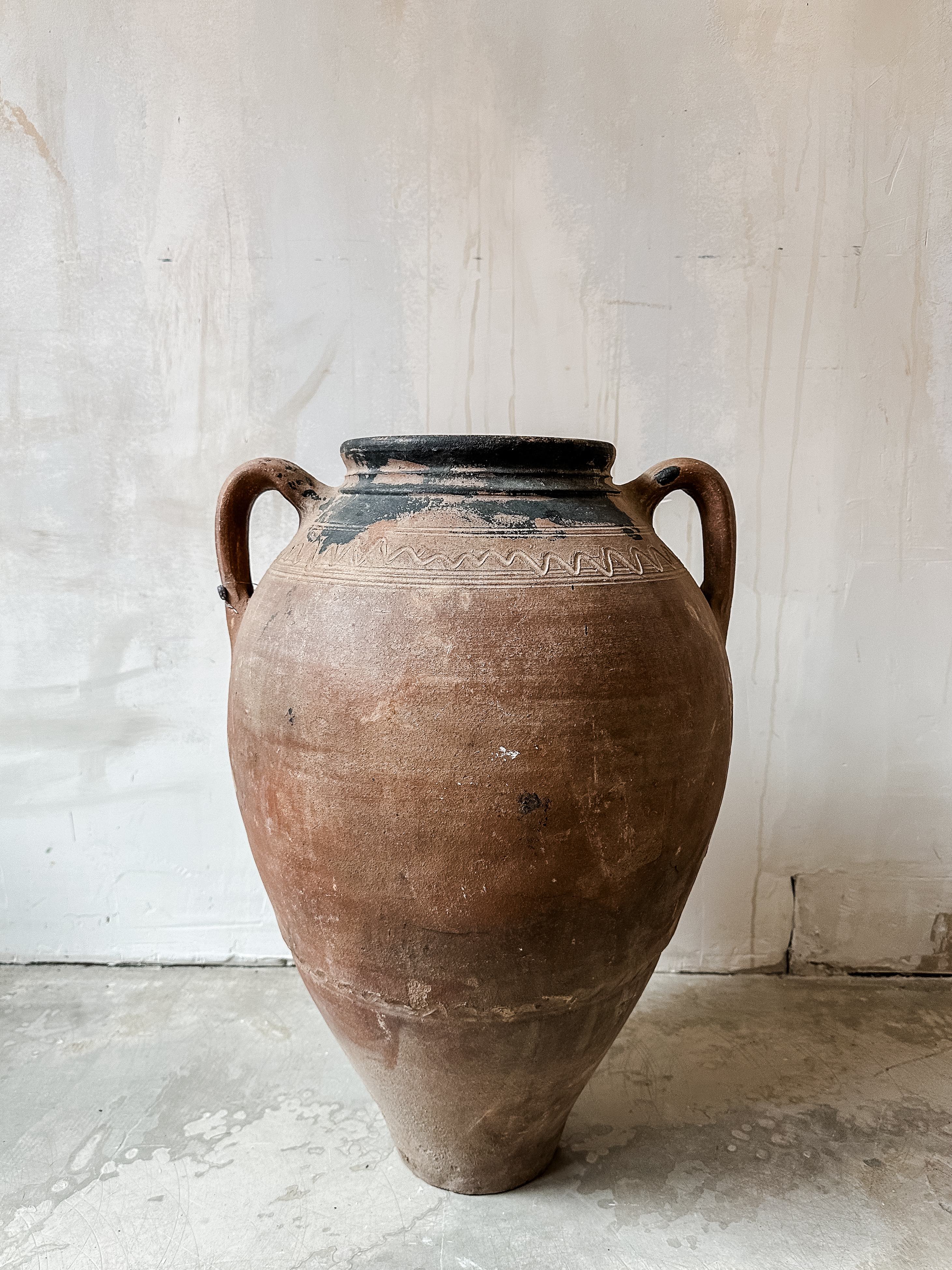 Antique Turkish olive pot #3