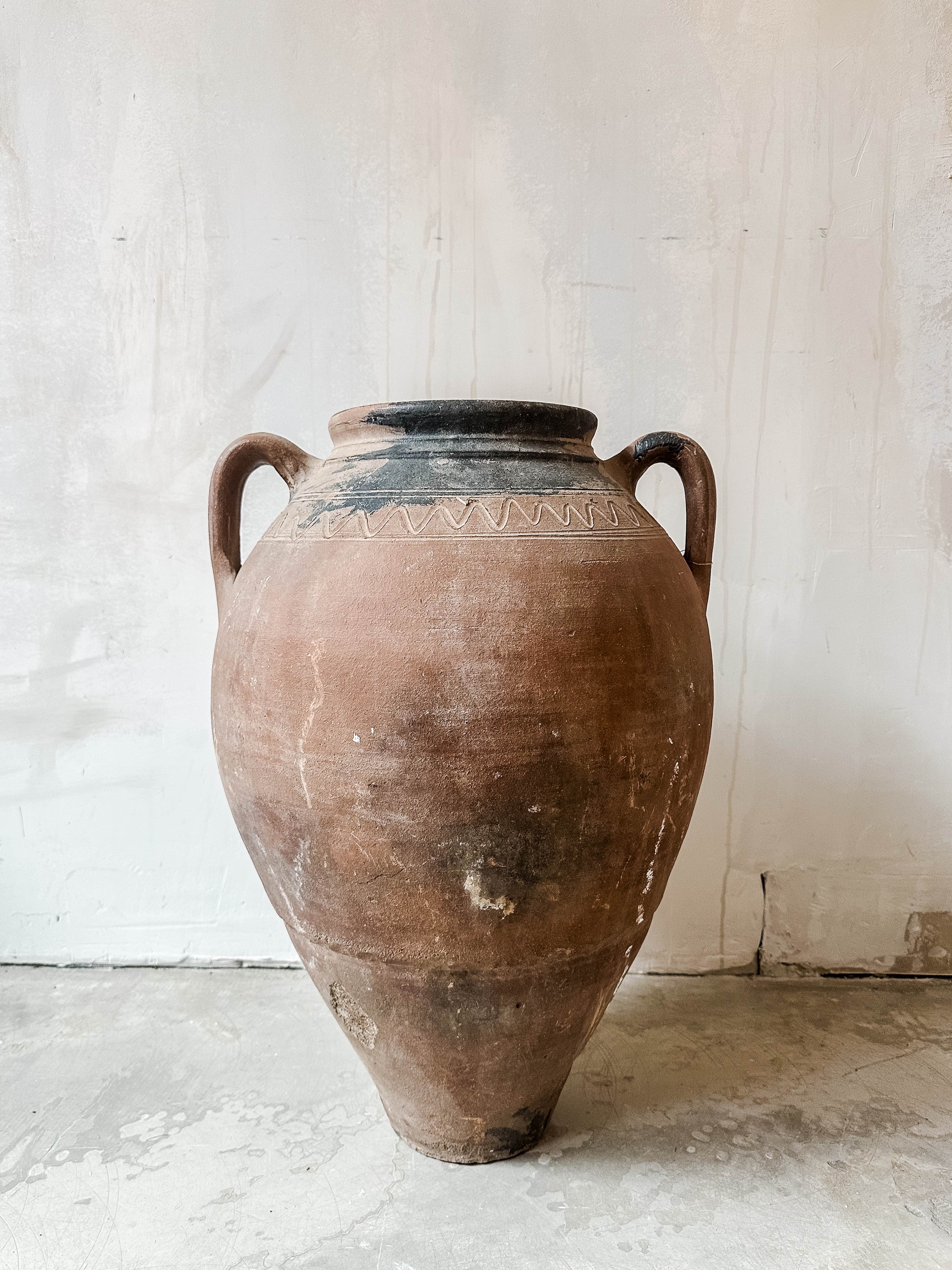 Antique Turkish olive pot #3