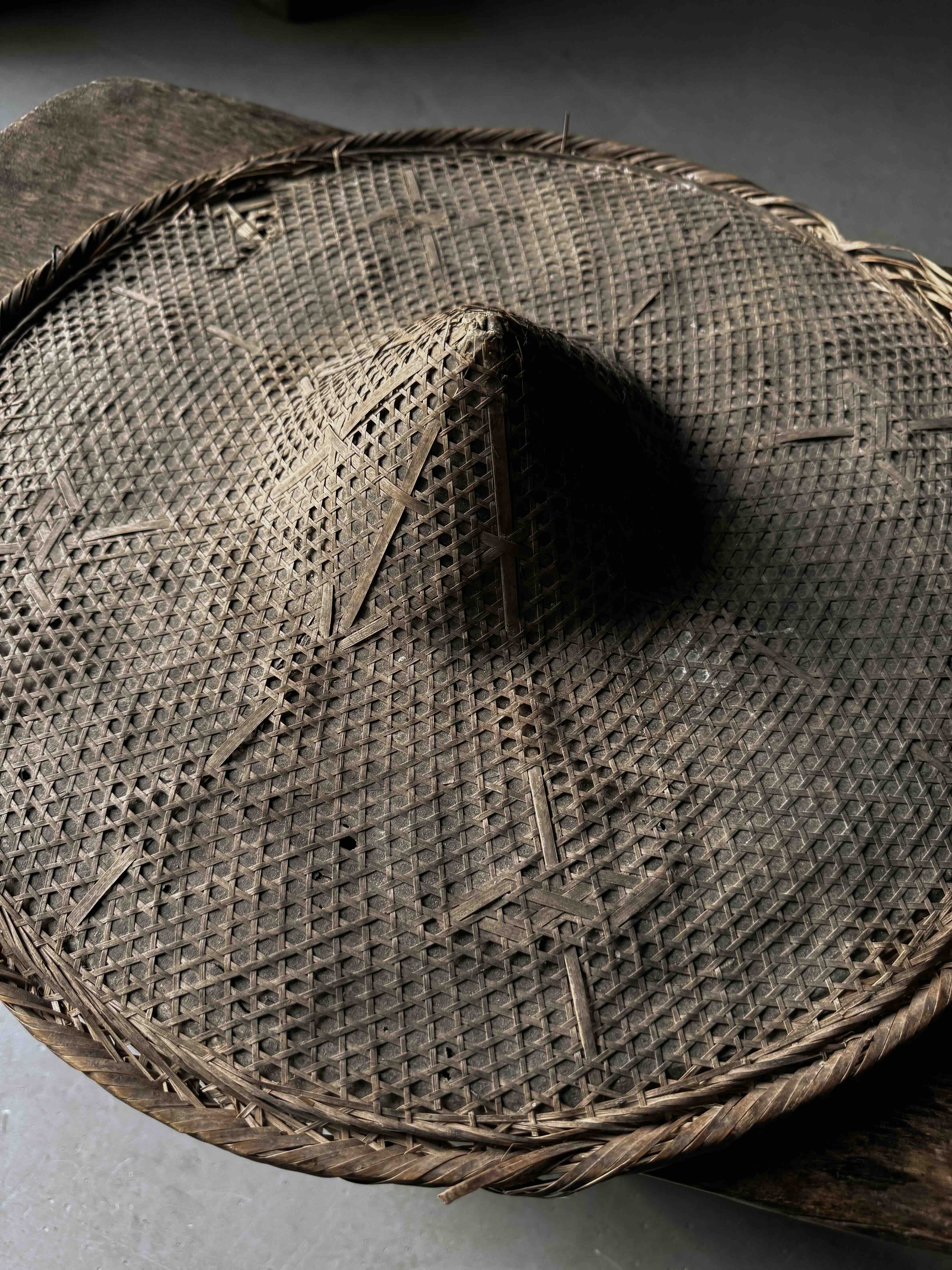 old Chinese woven hat