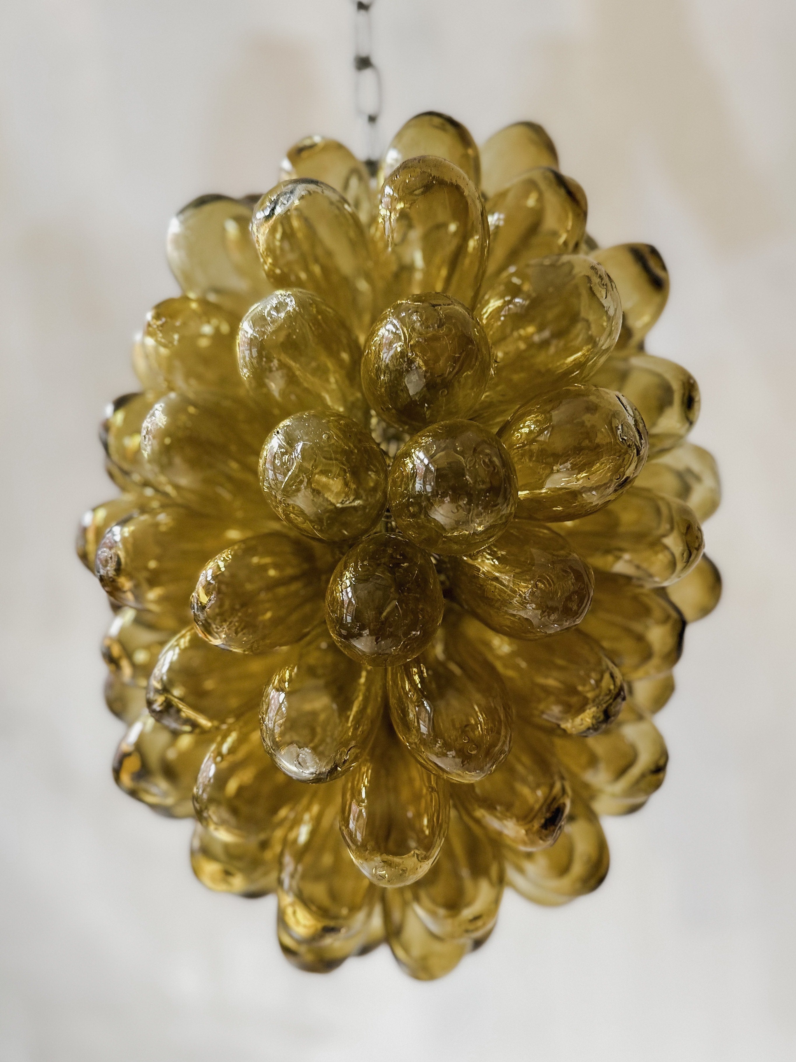 Lampe Glastropfen olivgrün