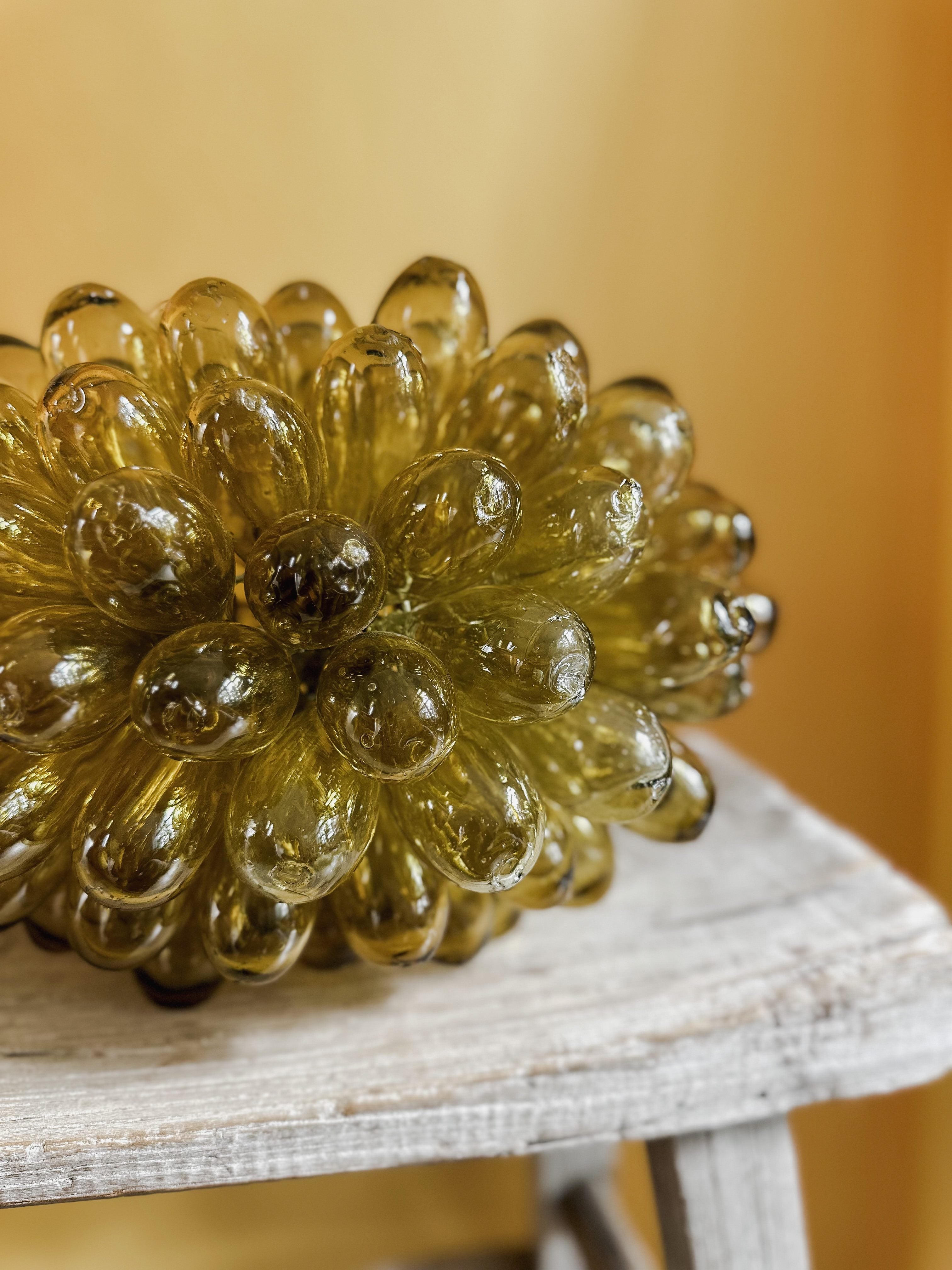 Lampe Glastropfen olivgrün