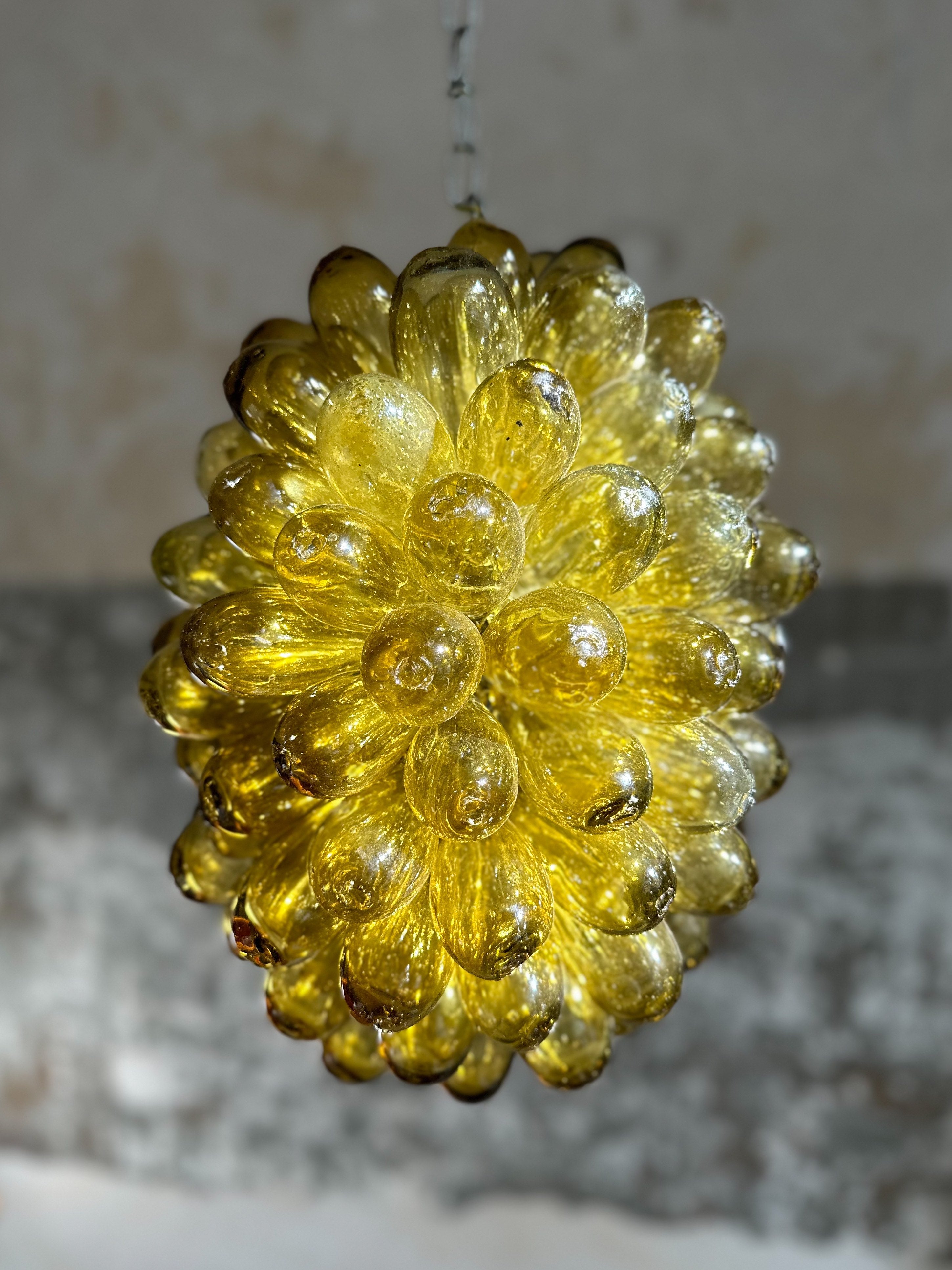 Lampe Glastropfen olivgrün