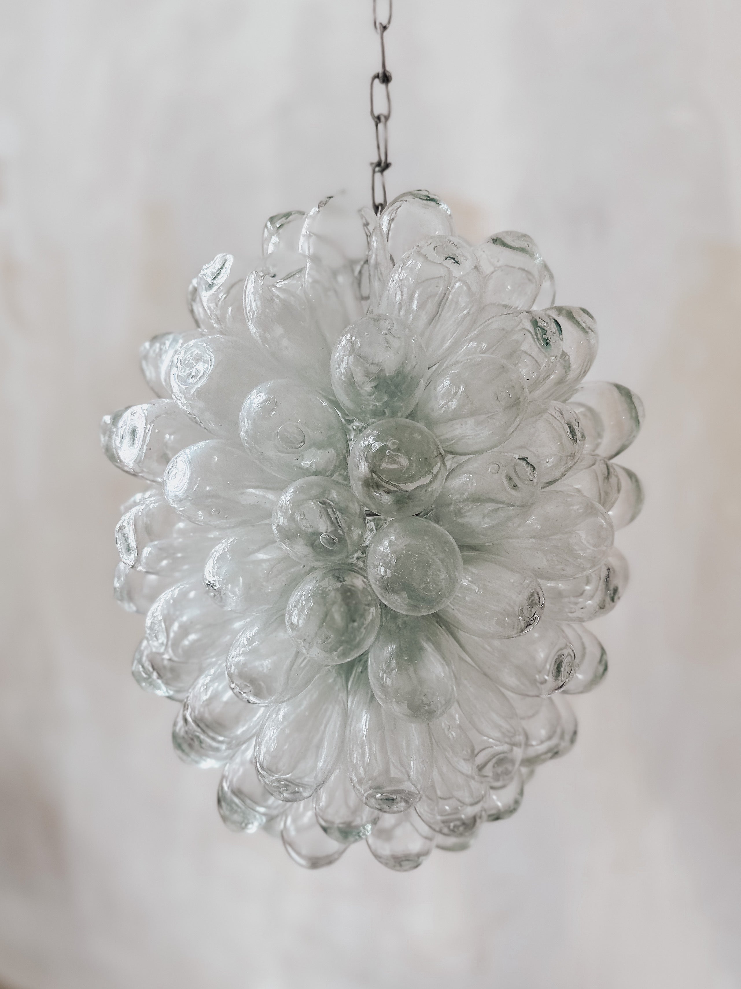 Lamp glass drops transparent