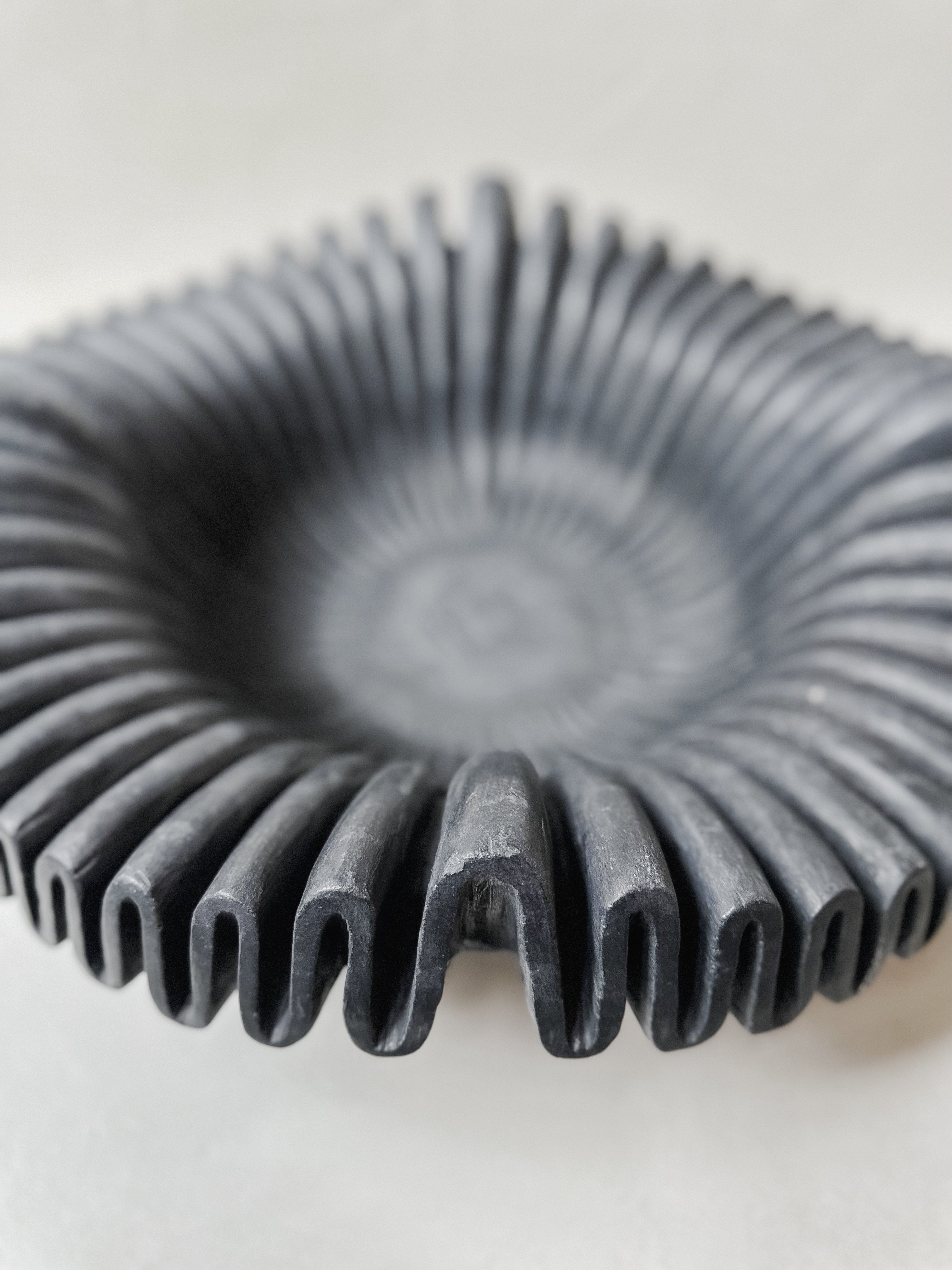 schwarze Marmorschale XXL