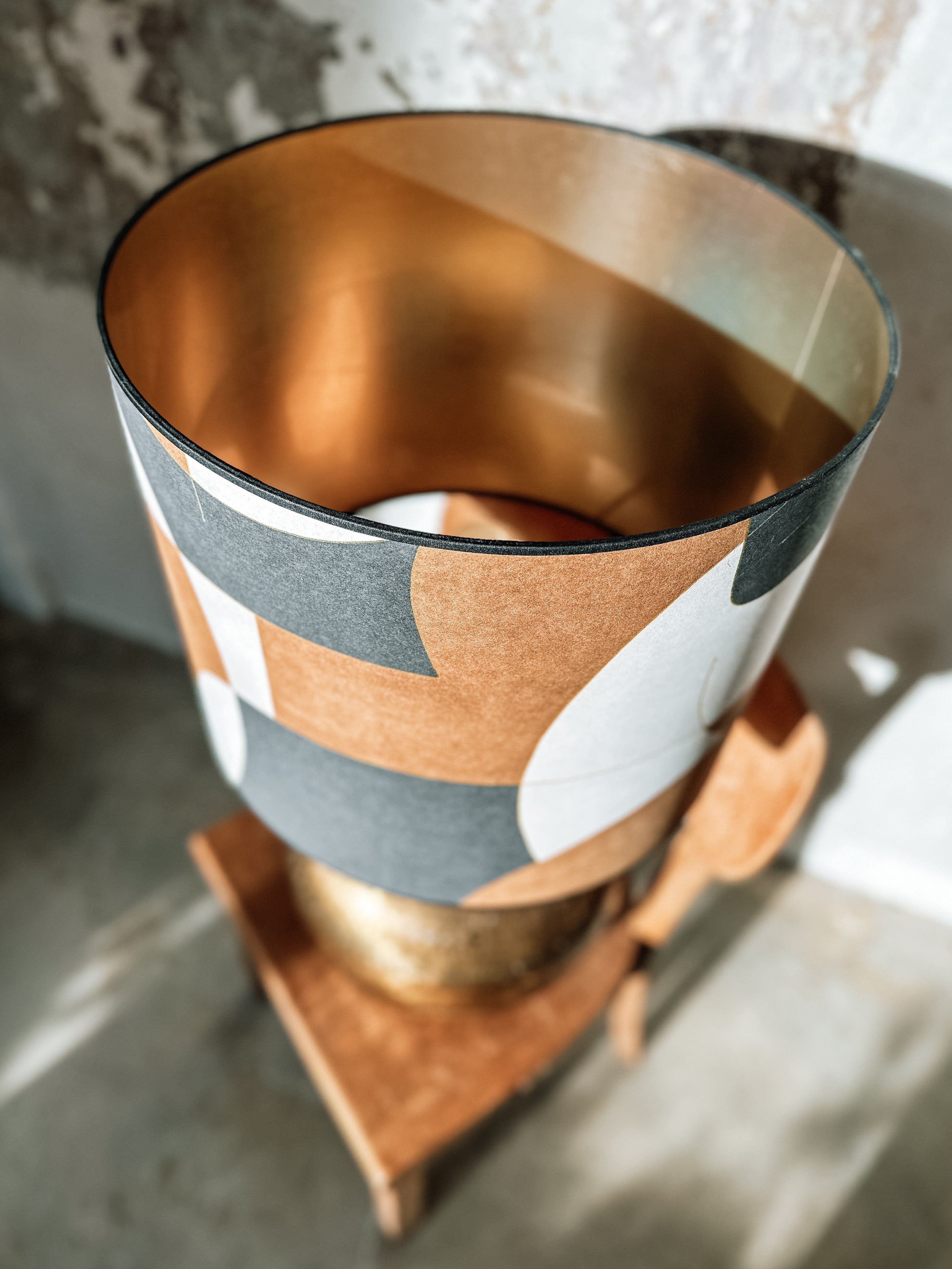 Aluminium Lampe gold