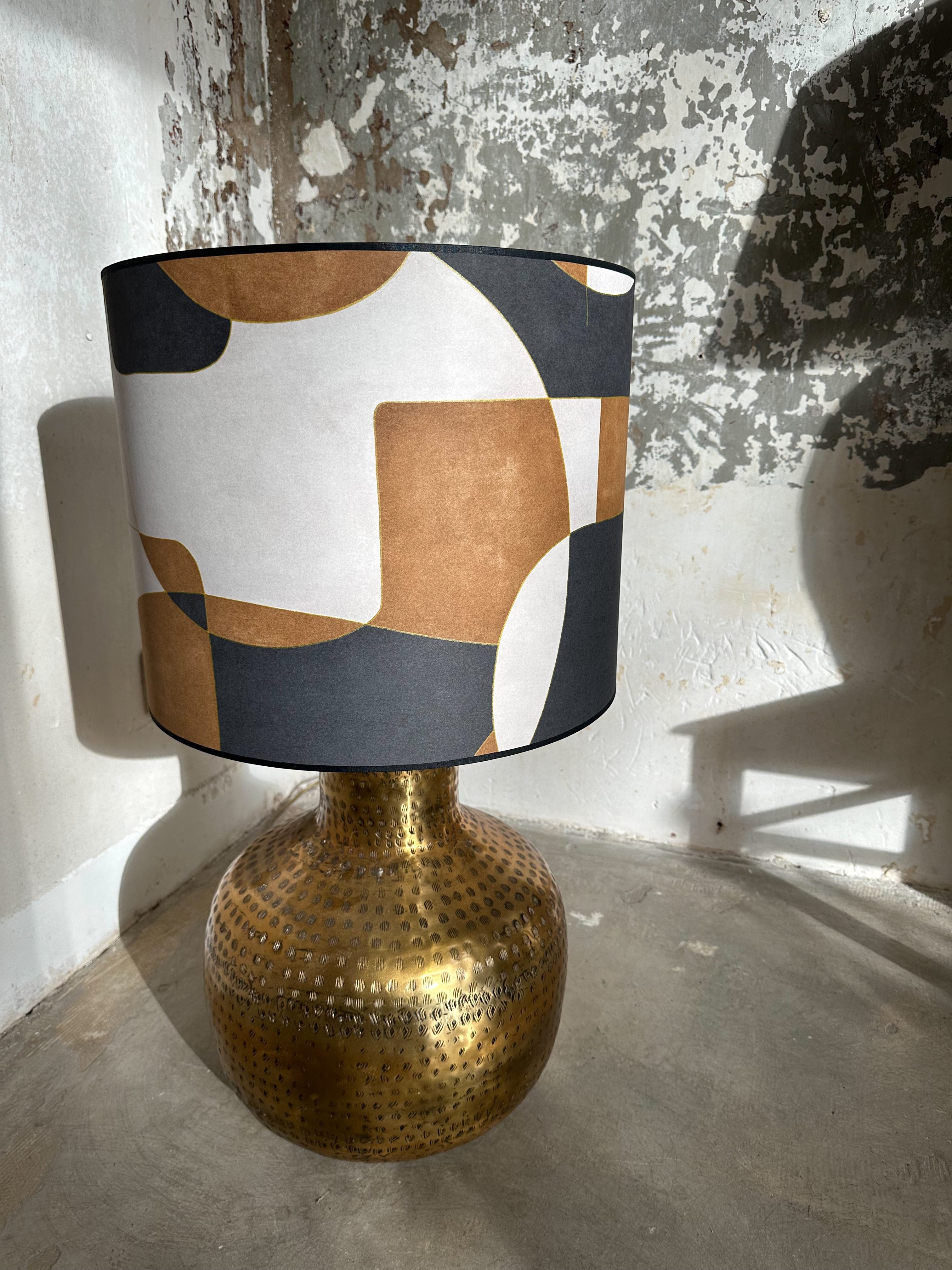 Aluminium Lampe gold