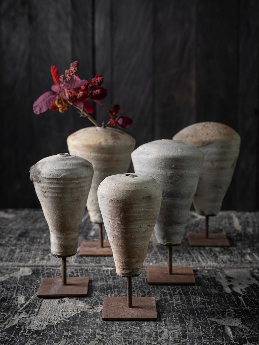 17c sumatra river bottle on stand