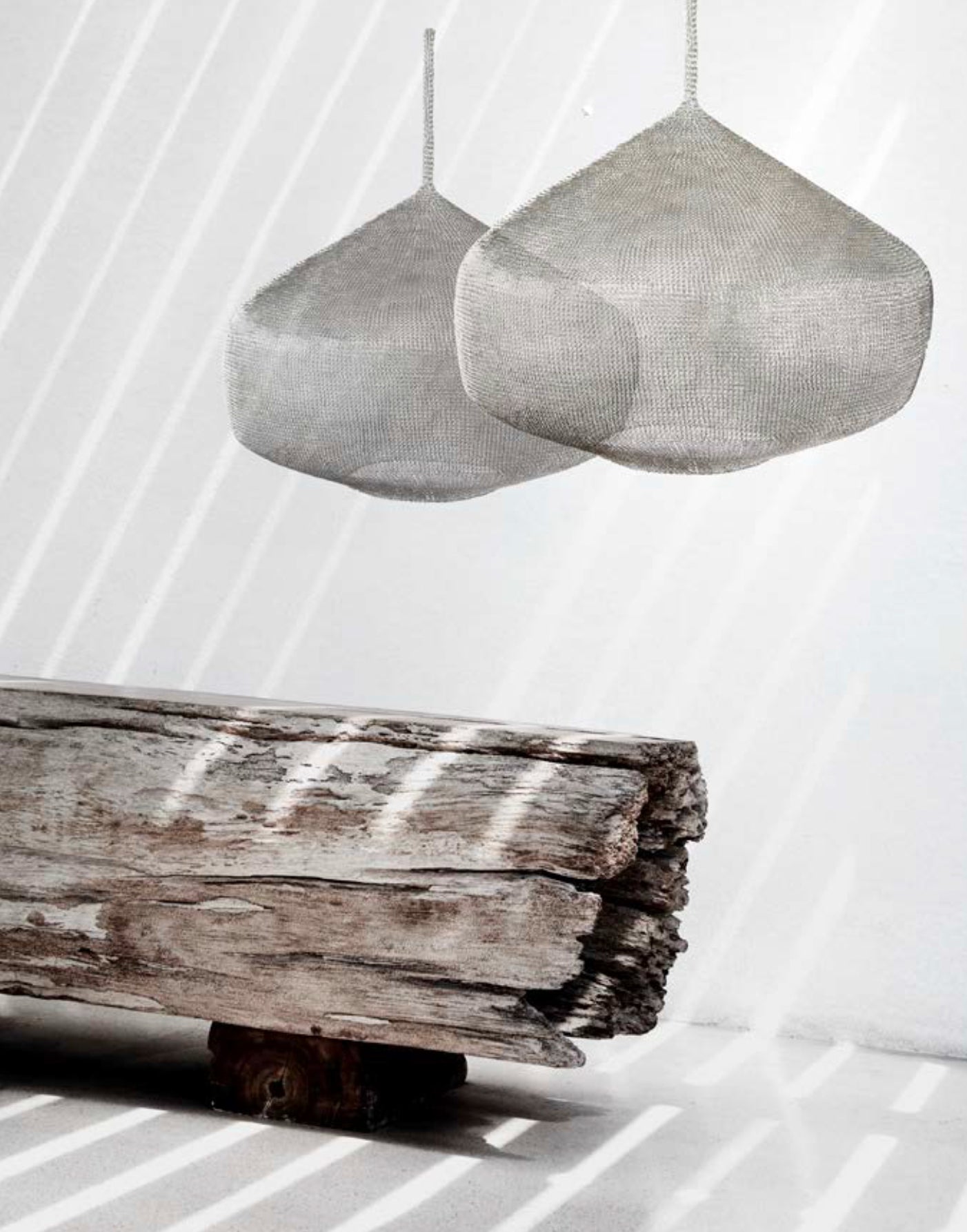 Hängeleuchte / Lampe Stahl silber
