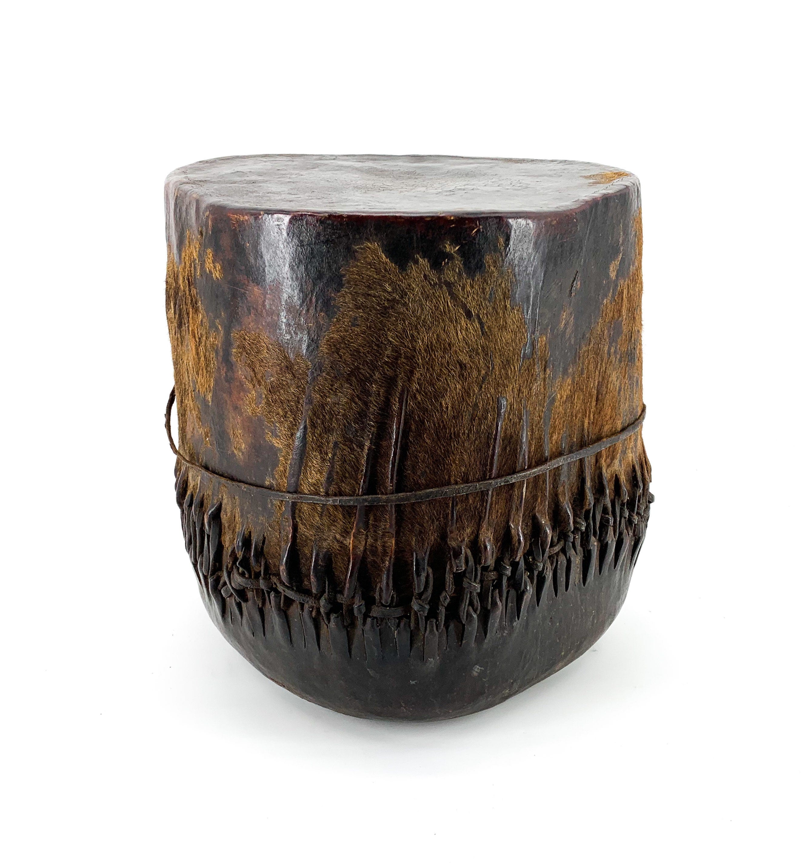 Alte Trommel Holz/Leder - Mo's Interior Art