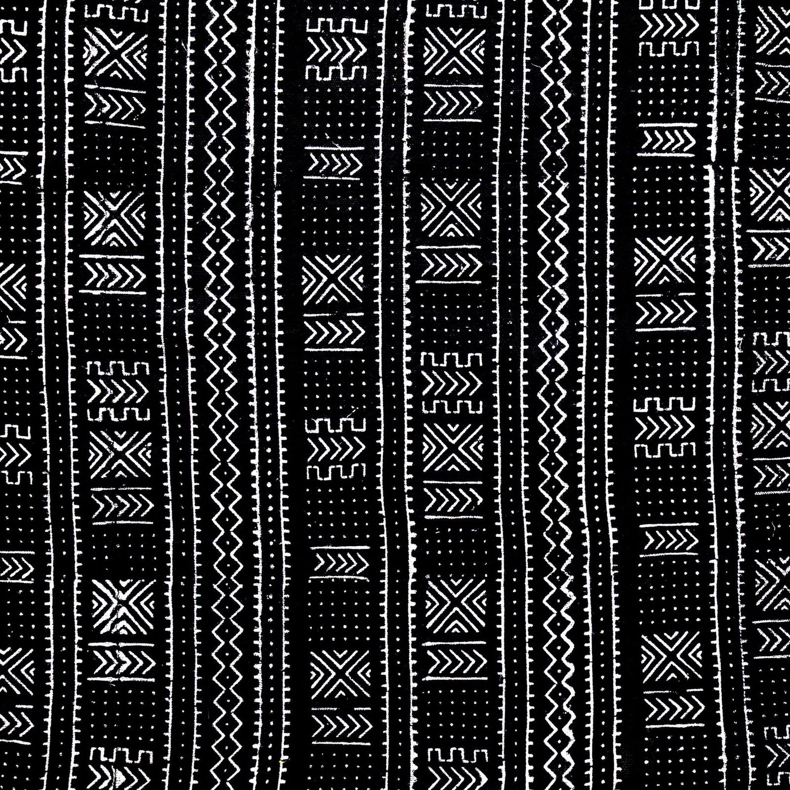 Mud Cloth schwarz mit weiß - Mo's Interior Art