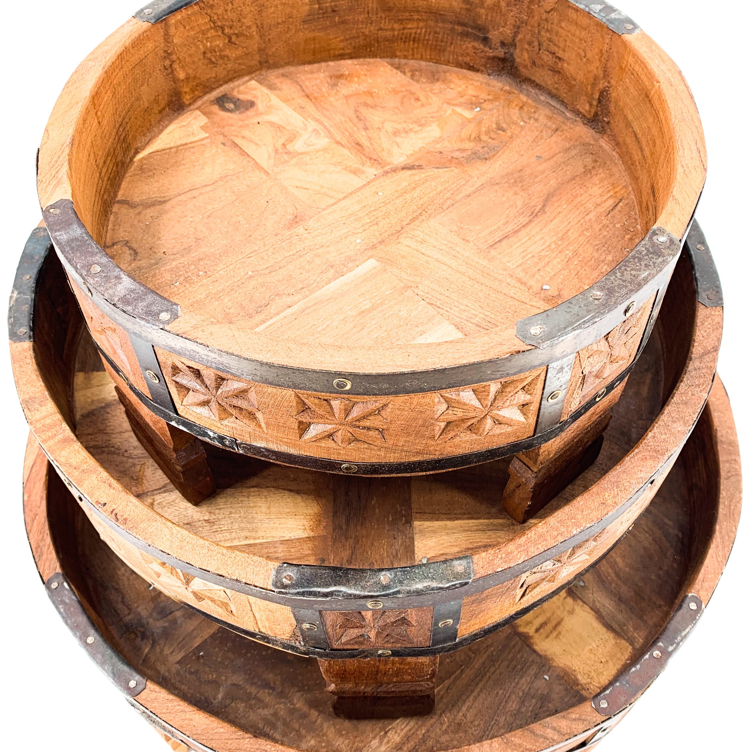Traditionelle indische Teetische, 3-er Set
