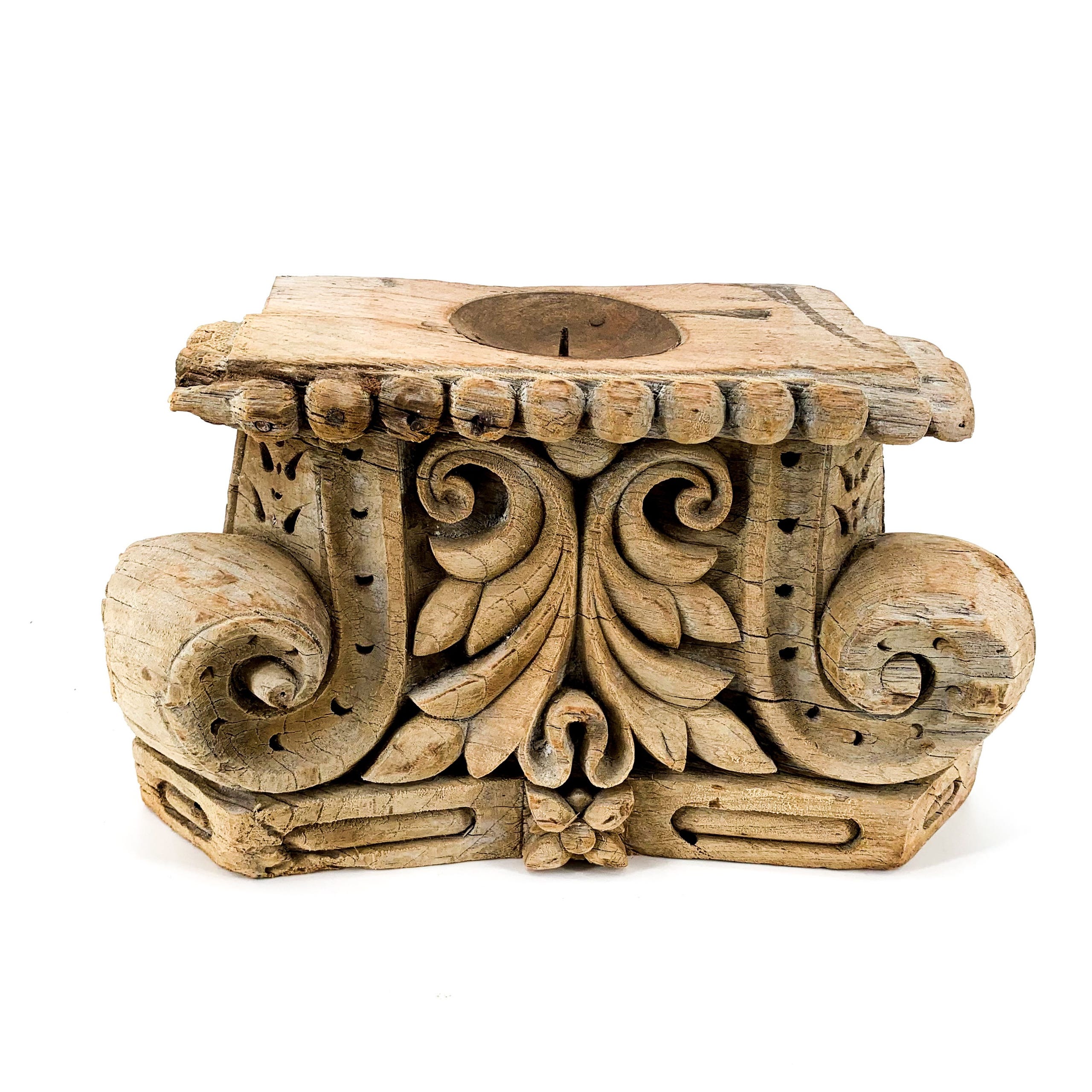 Kerzenständer Holz massiv, 2-er Set