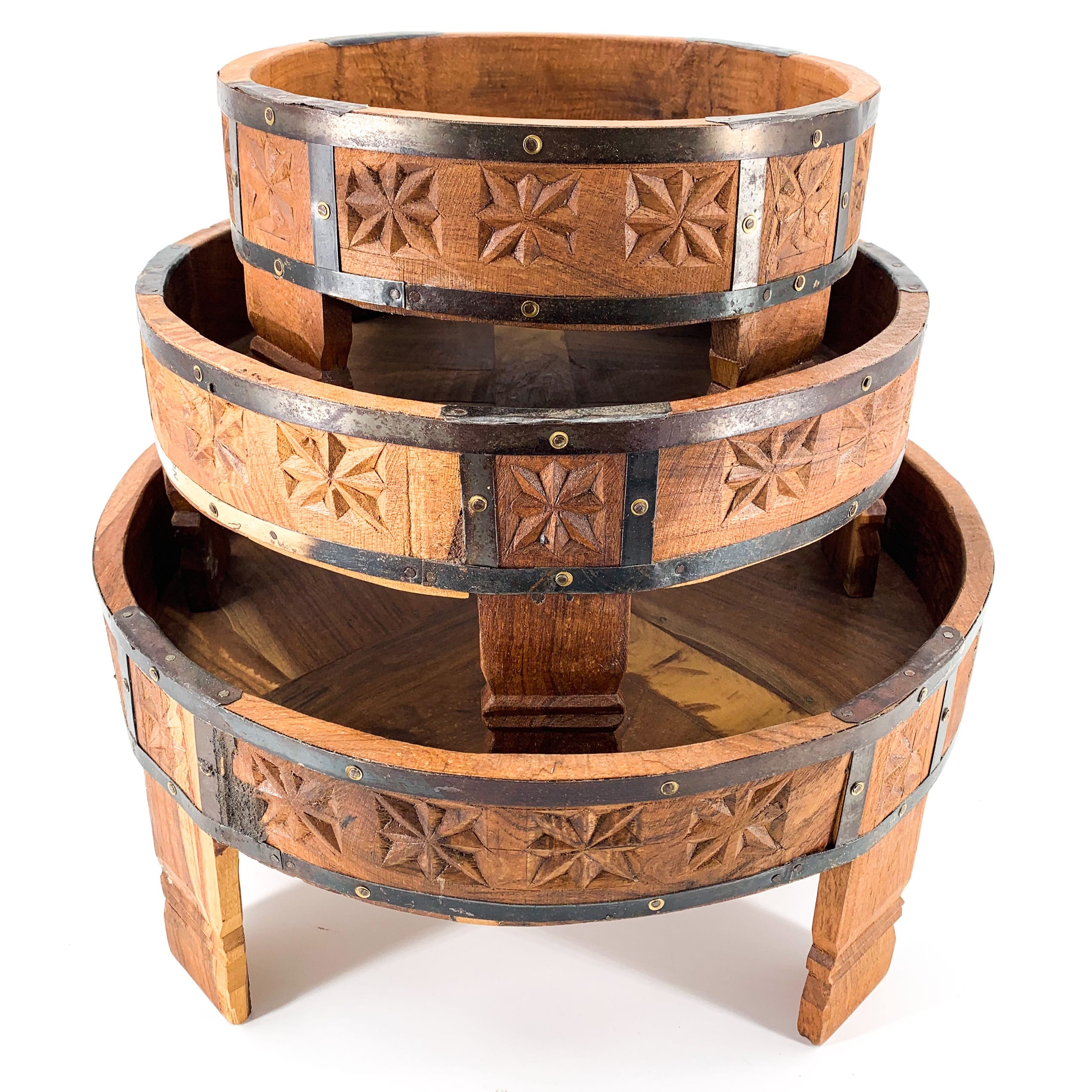 Traditionelle indische Teetische, 3-er Set