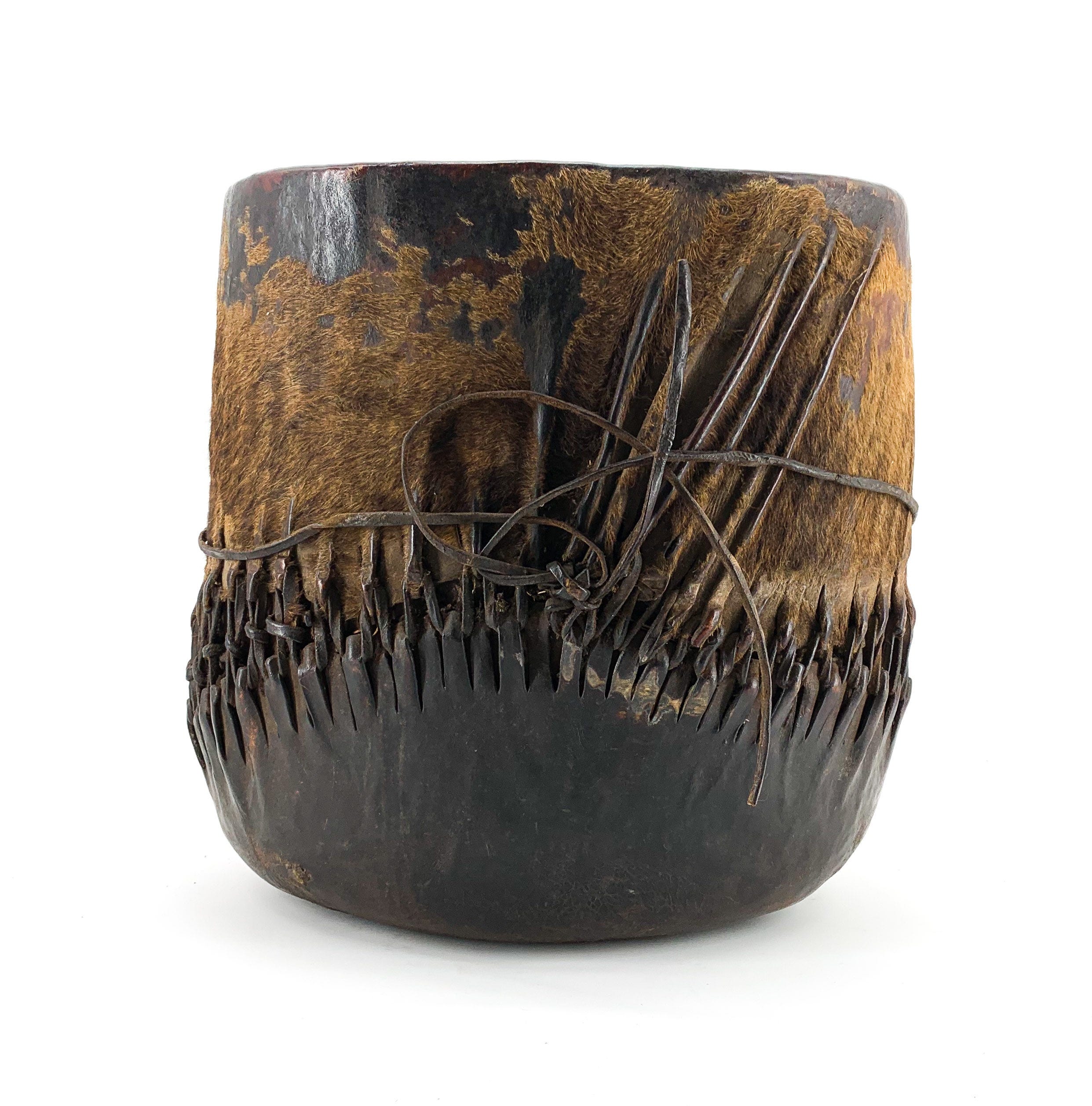 Alte Trommel Holz/Leder - Mo's Interior Art