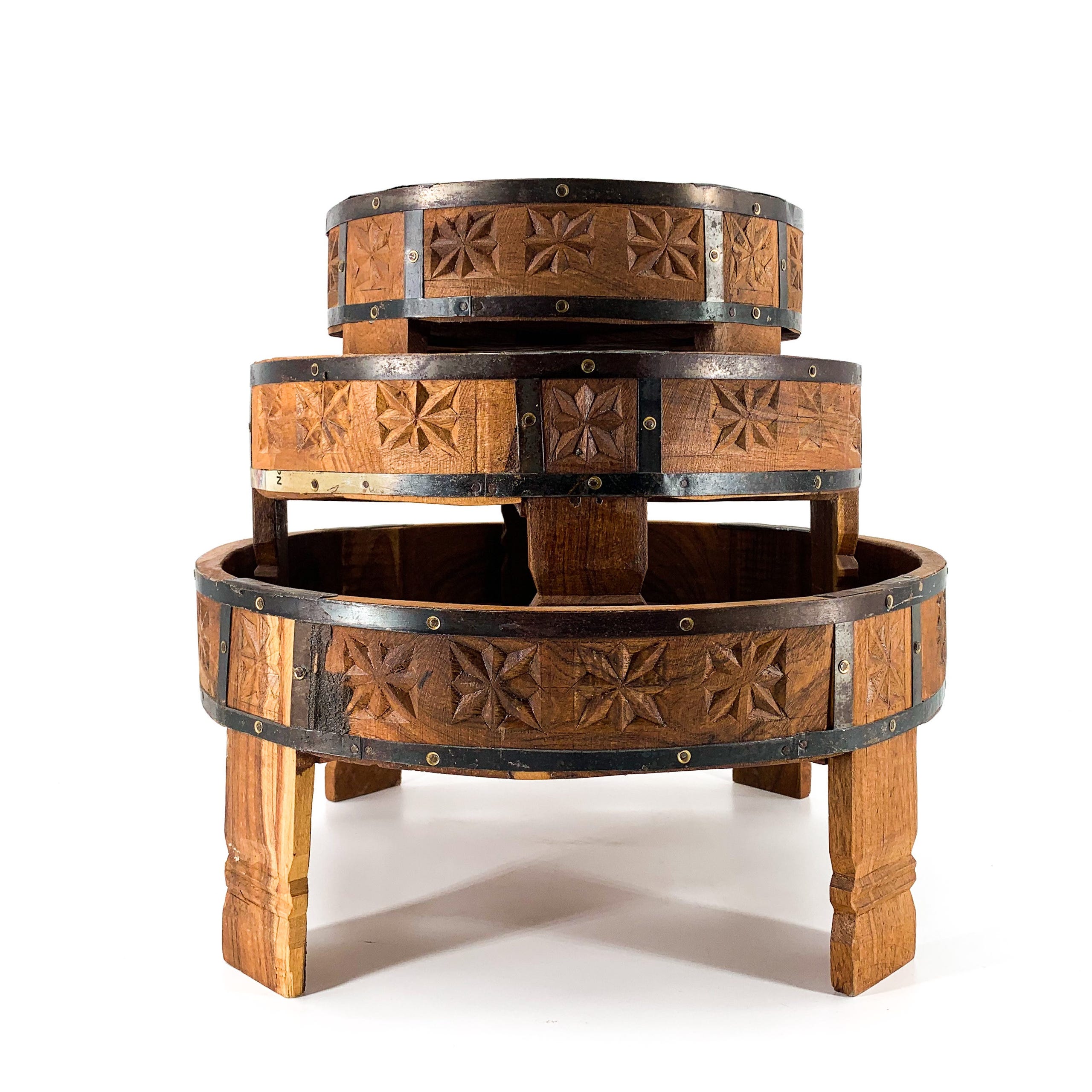 Traditionelle indische Teetische, 3-er Set