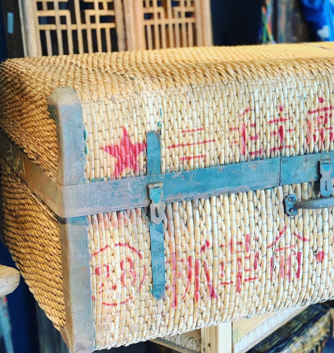 Vintage Rattan Koffer