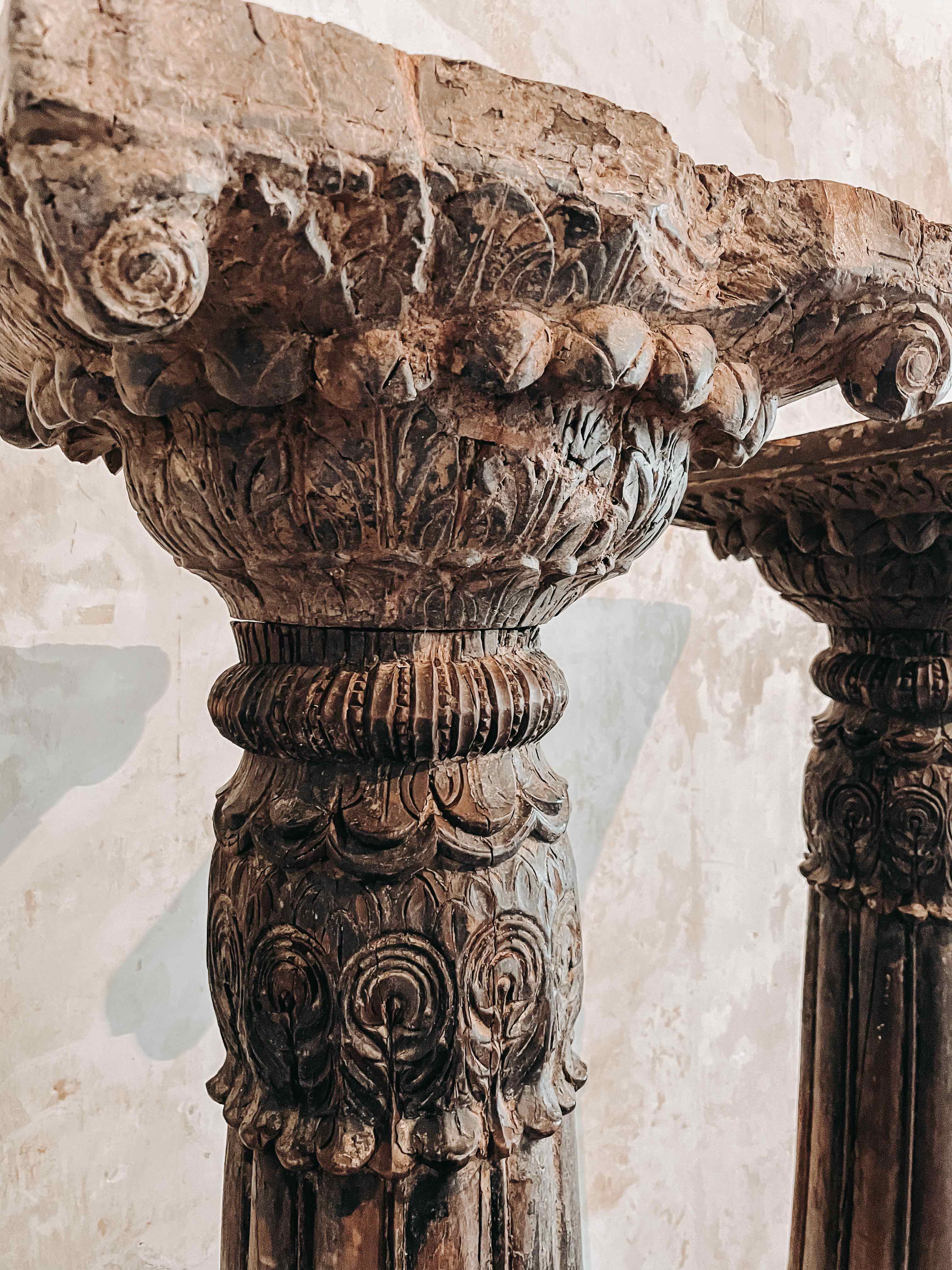 Old Indian pair of pillars