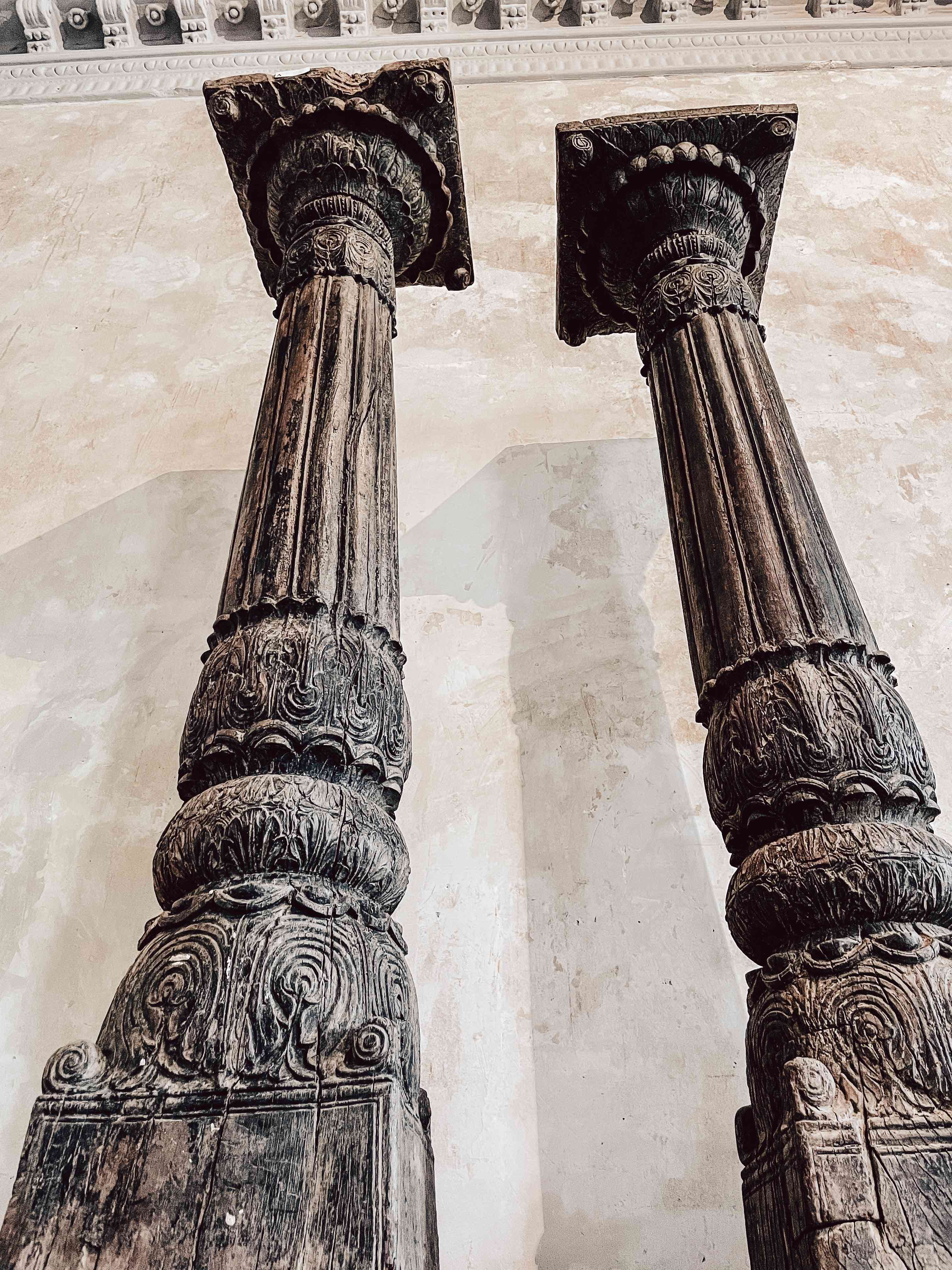 Old Indian pair of pillars