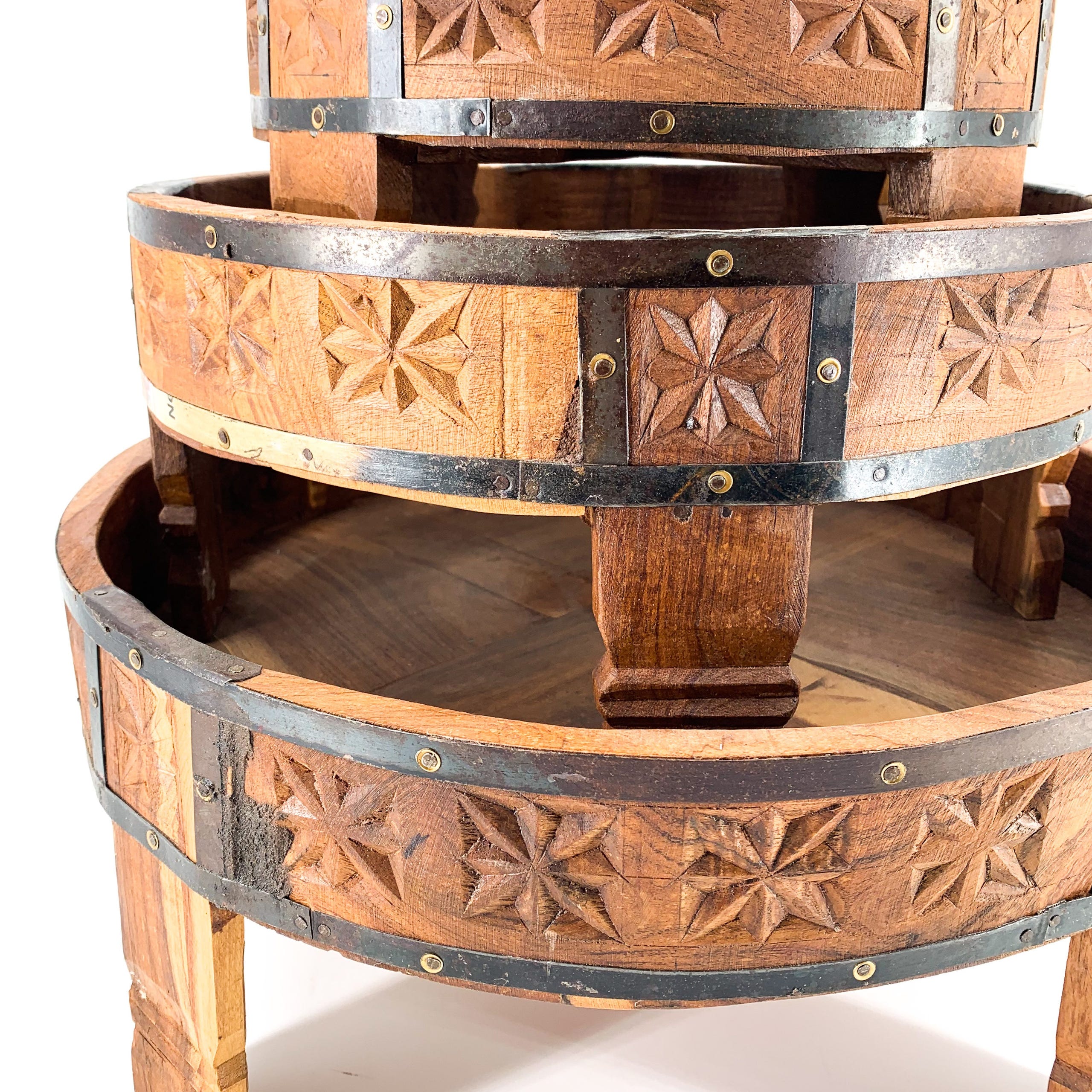 Traditionelle indische Teetische, 3-er Set