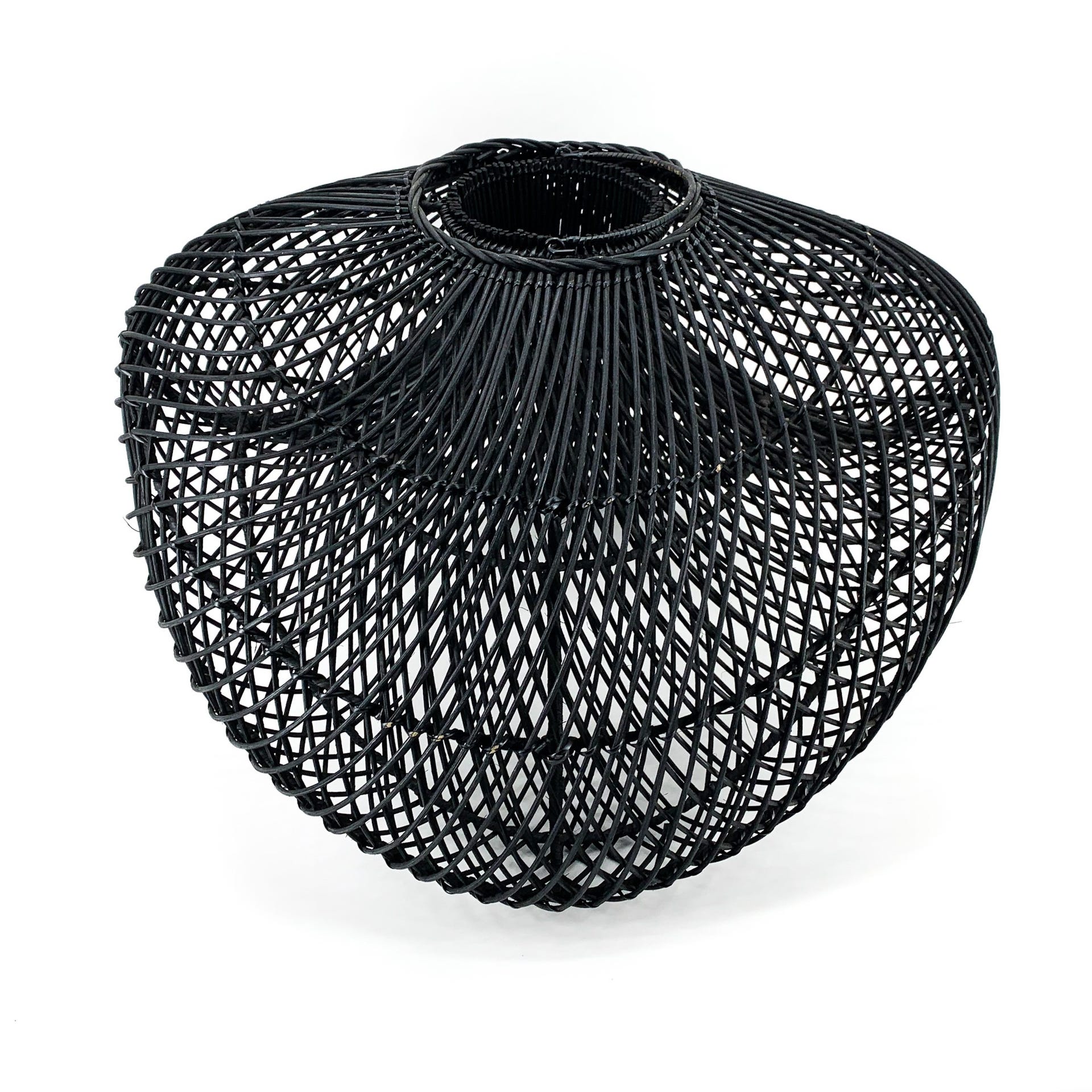 Lampenschirm Rattan schwarz - Mo's Interior Art