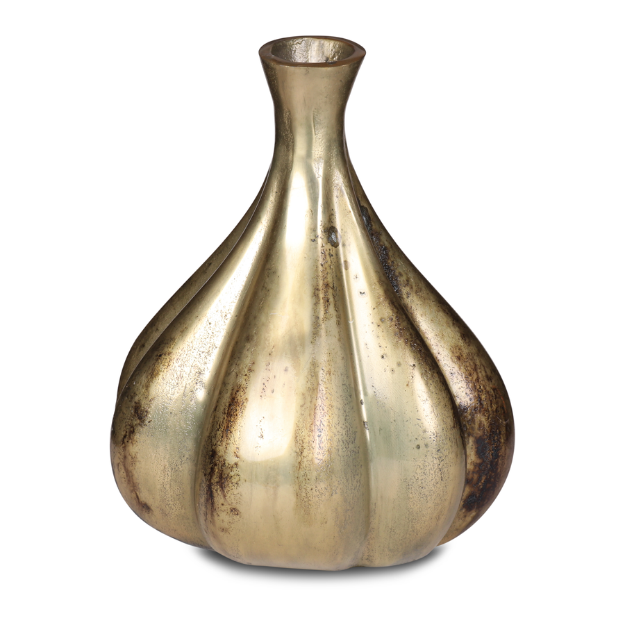 Vase Aluminium goldfarben - Mo's Interior Art