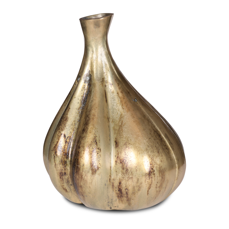 Vase Aluminium goldfarben - Mo's Interior Art