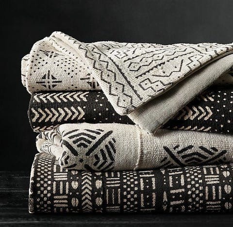 Mud Cloth schwarz mit weiß - Mo's Interior Art