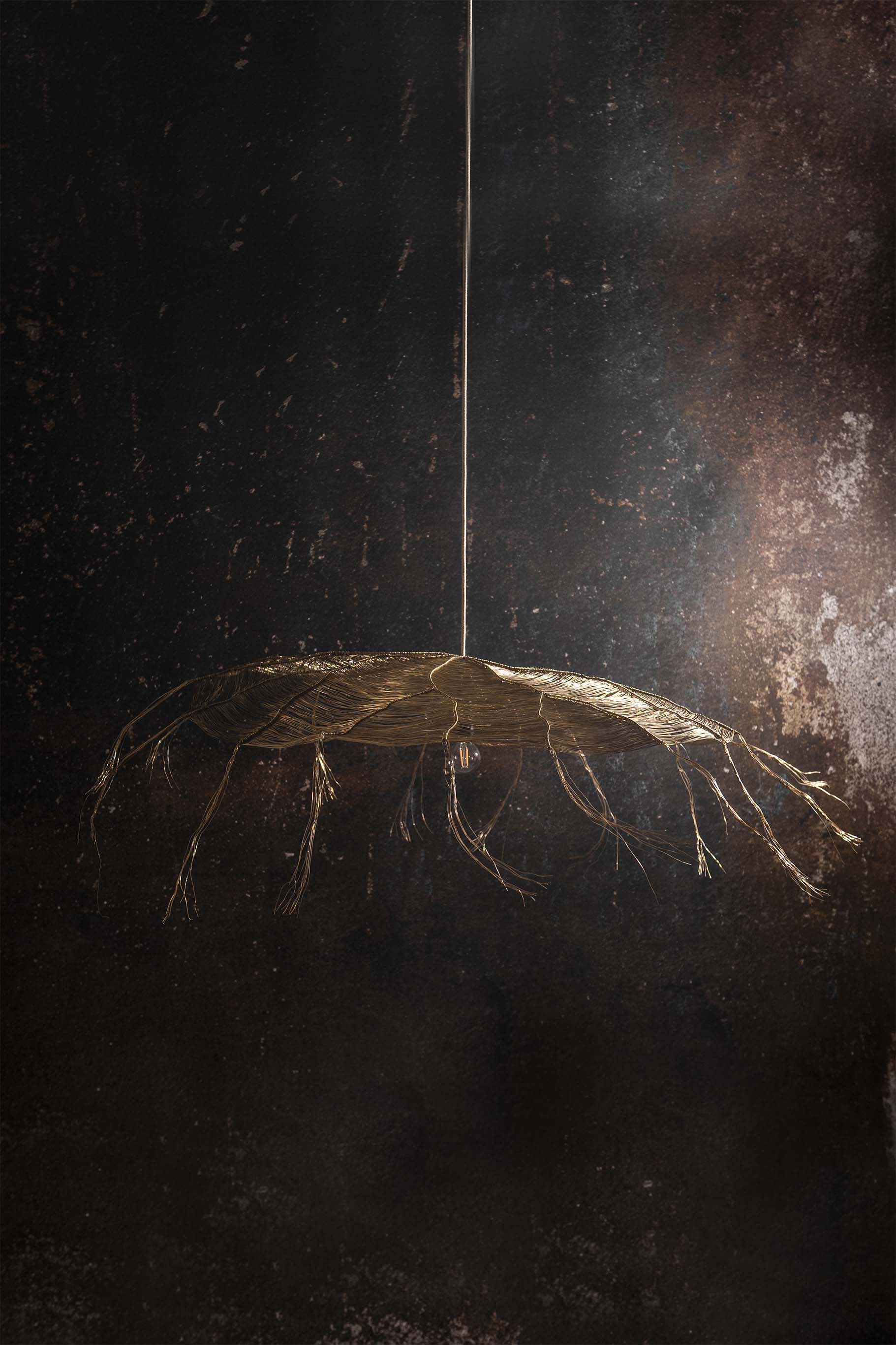 Suspension lamp Rhizome brass