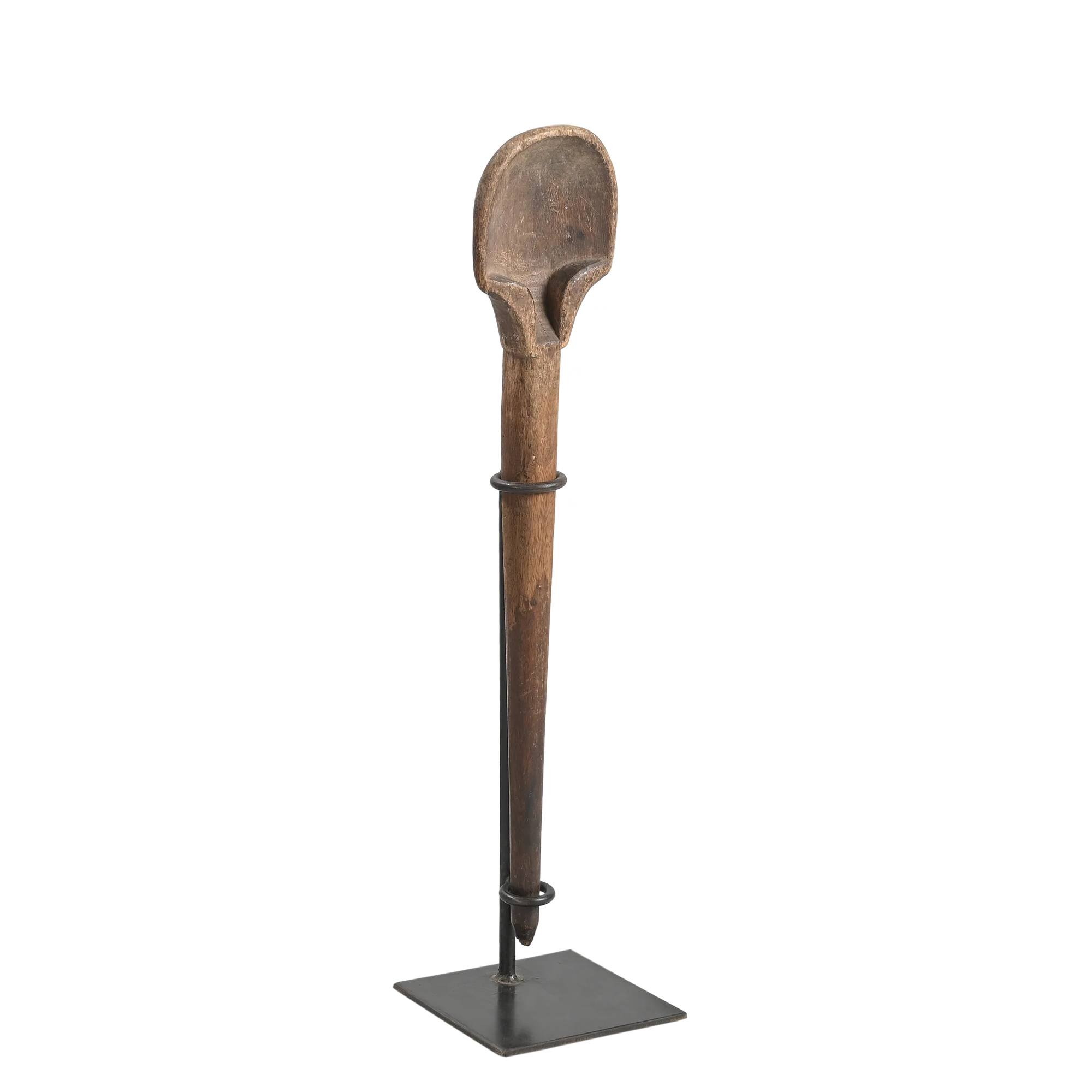 set of 3 old spoons on stand