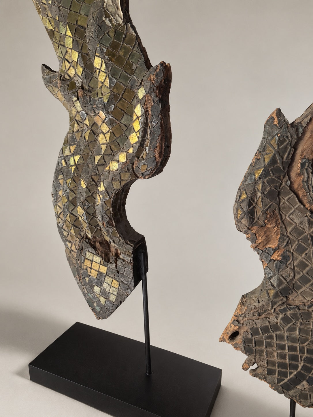 pair of antique Burmese chofas