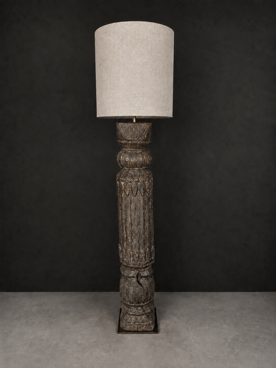 antique pillar floor lamp