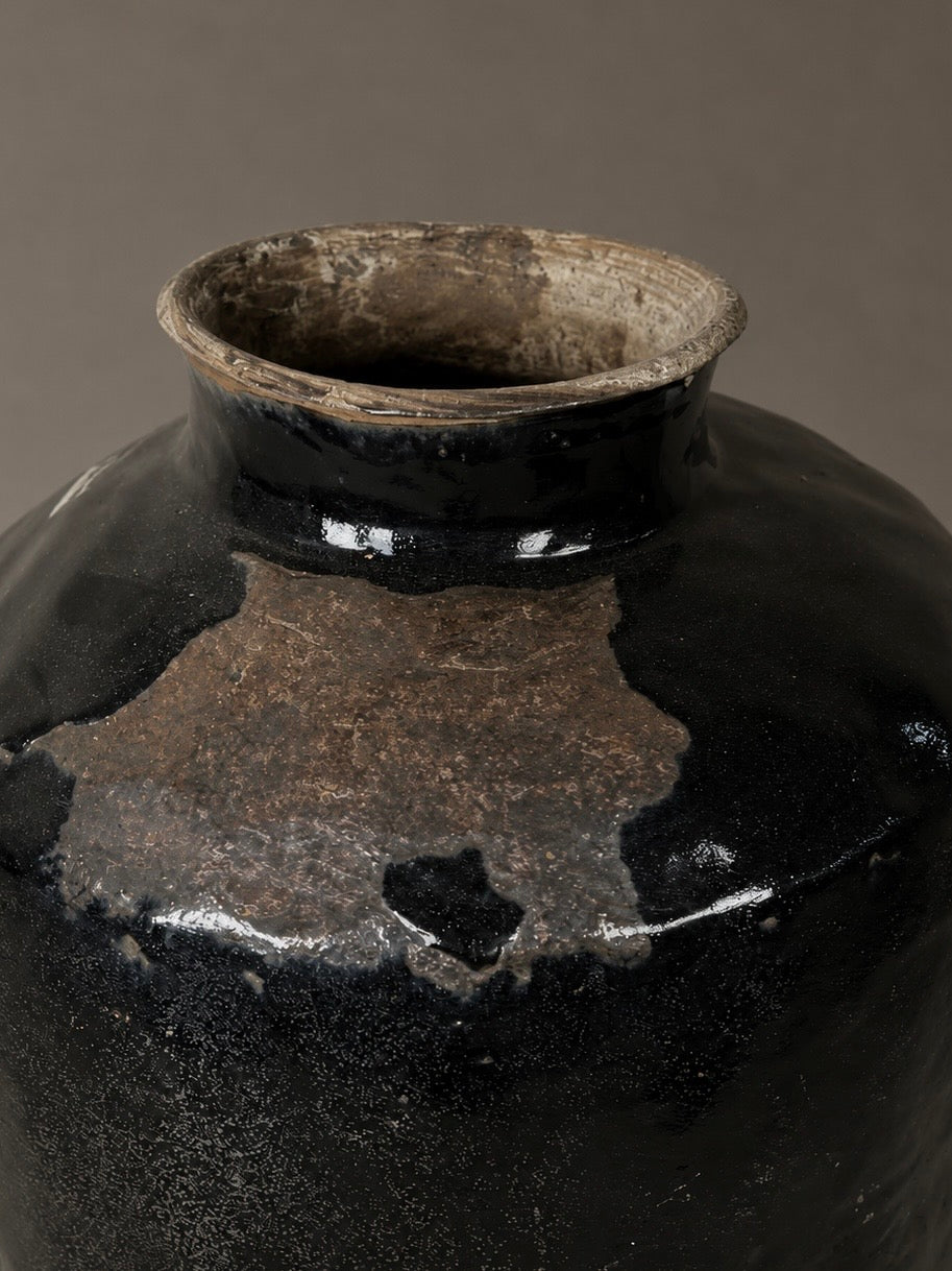 Shanxi black - tall patina vessel