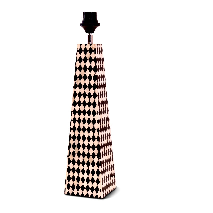 table lamp bone inlay black/white