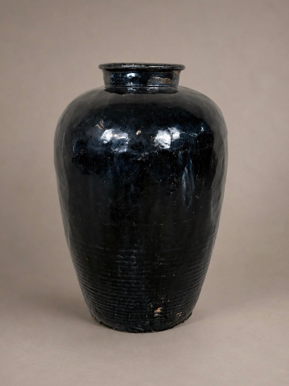 Shanxi black - tall patina vessel No. 2