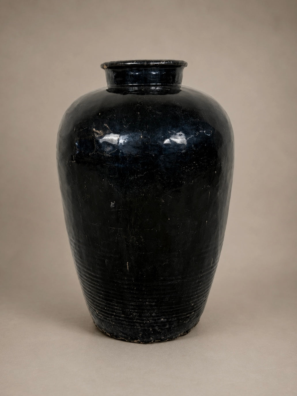 Shanxi black - tall patina vessel No. 2