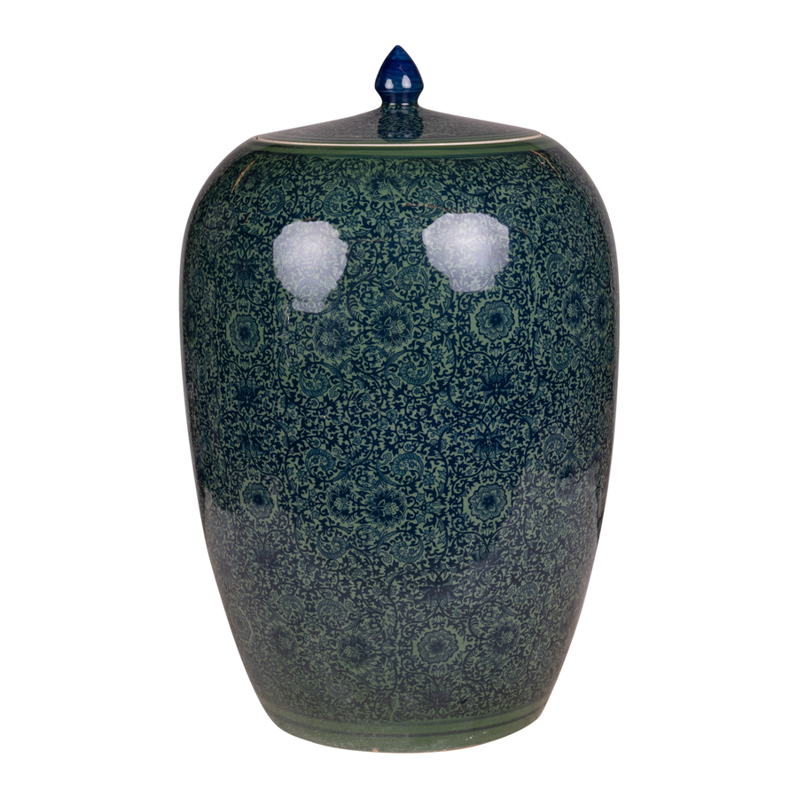Porcelain vase blue-green
