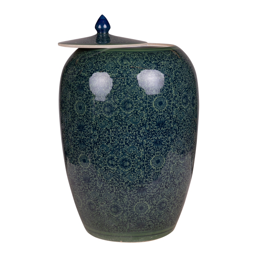 Porcelain vase blue-green