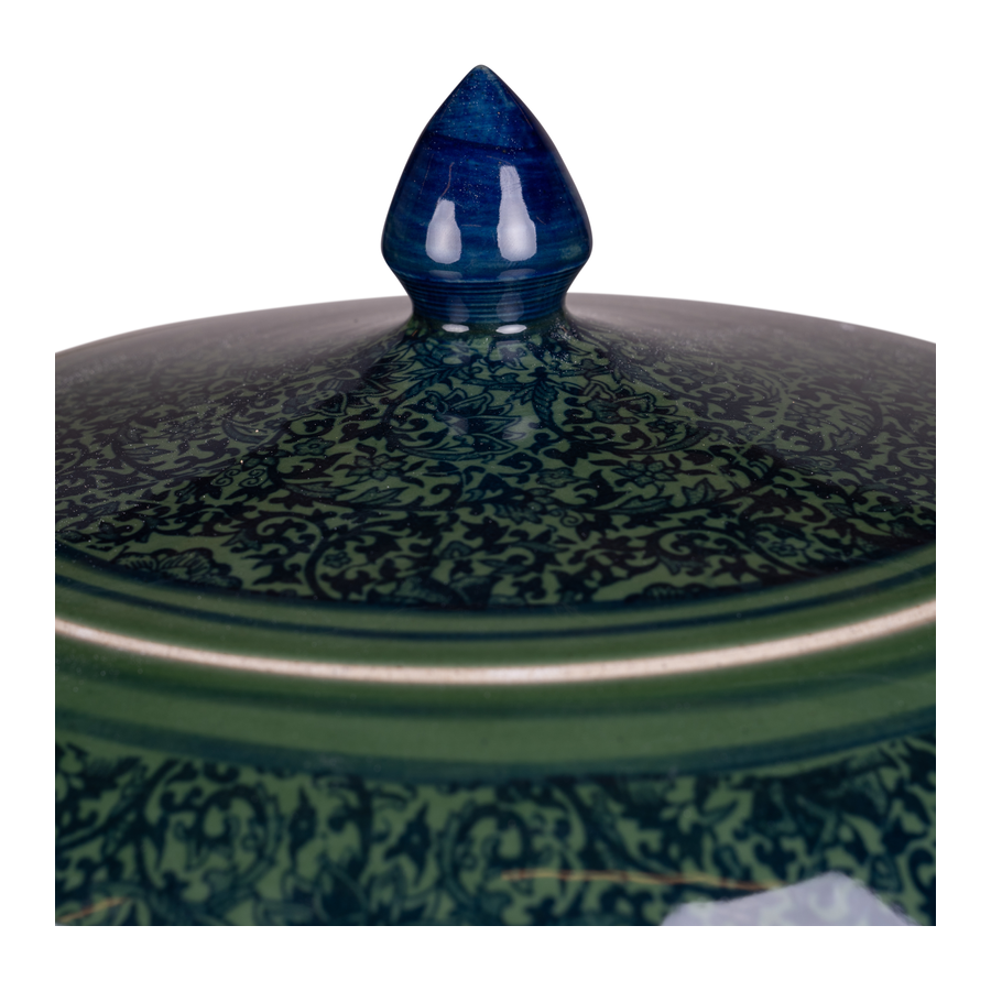 Porcelain vase blue-green