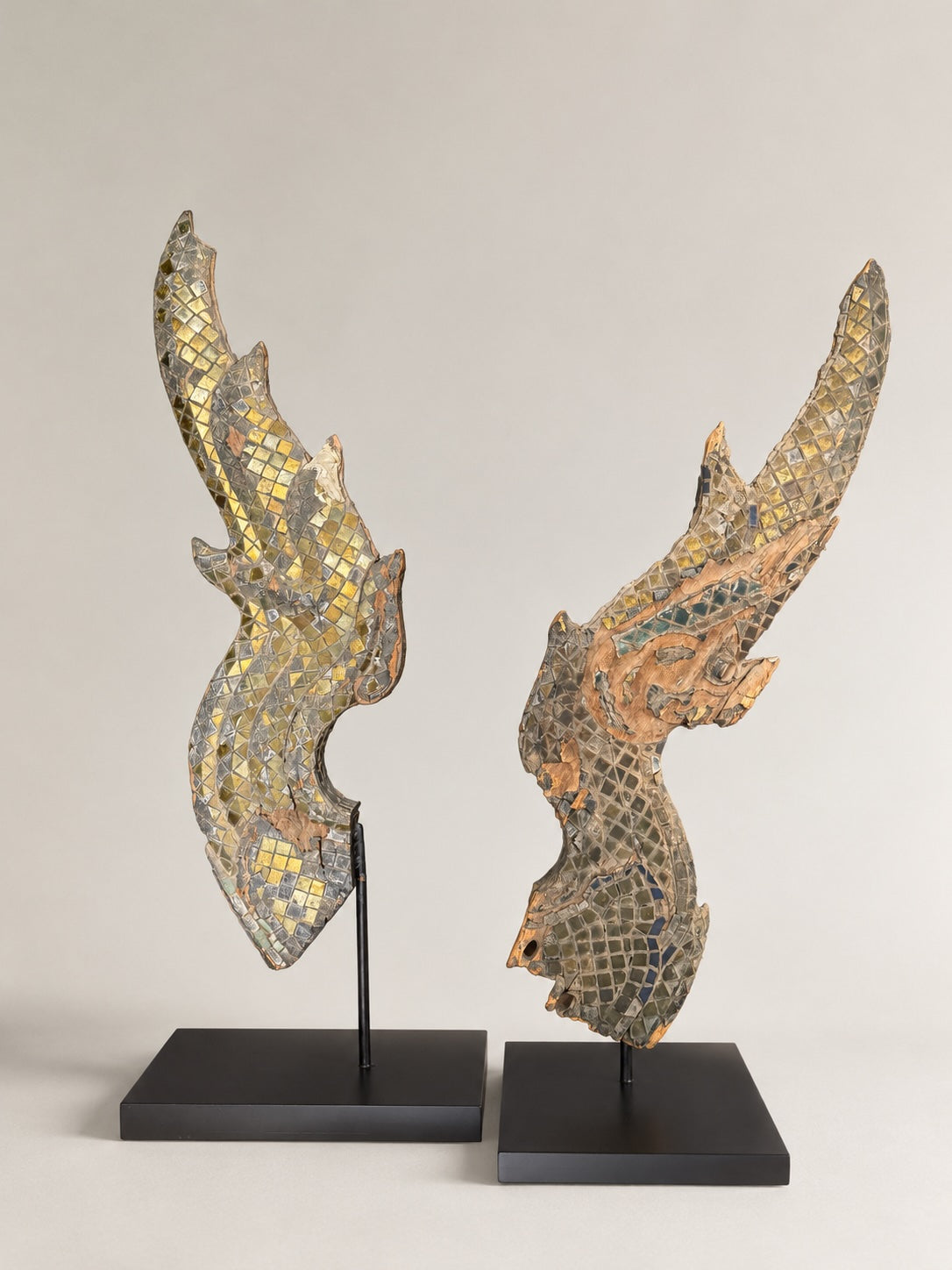 pair of antique Burmese chofas