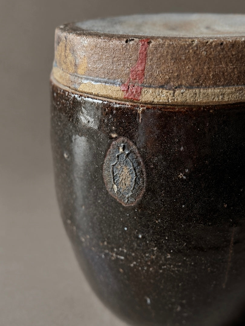 Antique Chinese apothecary jar w/ lid – No. 3