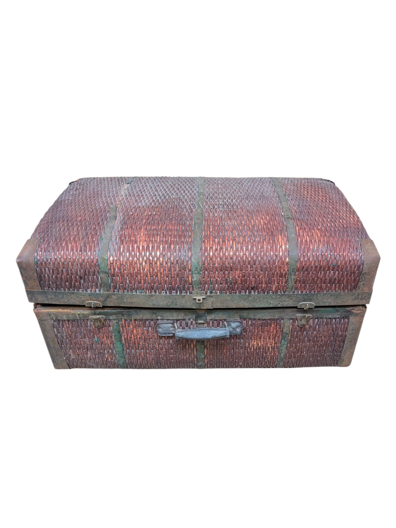 old chinese bamboo trunk red